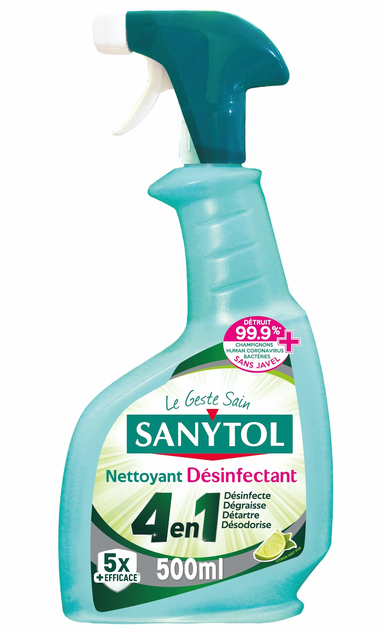 Sanytol Nettoyant Désinfectant Protection 4 Actions Fresh 500 ml