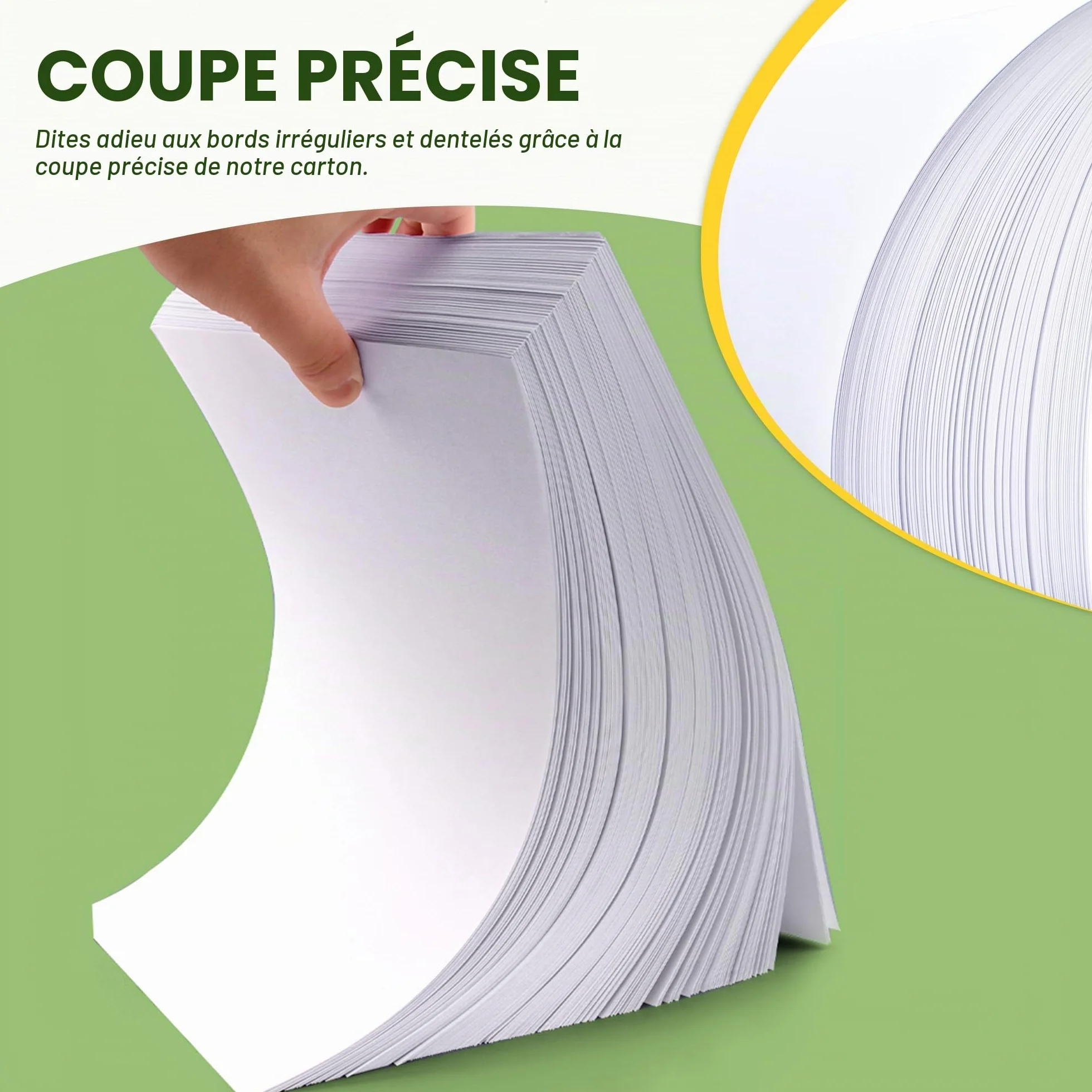 Papier Cartonné A4 Blanc 200 g/m² 75 Feuilles pour Imprimante