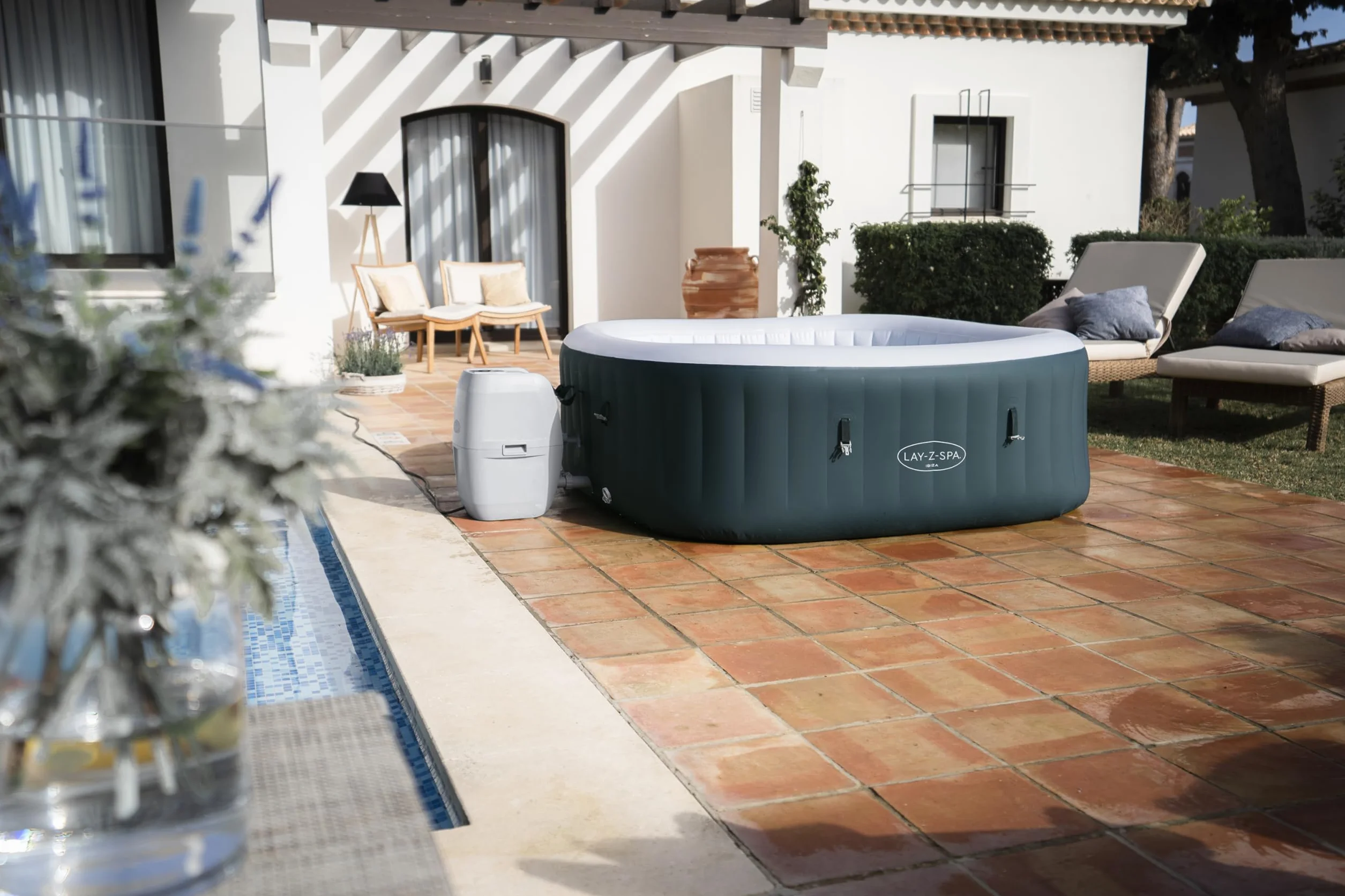 Bestway Ibiza EnergySense AirJet 6 Carré Vert Foncé 1,80 m x 1,80 m x 66 cm