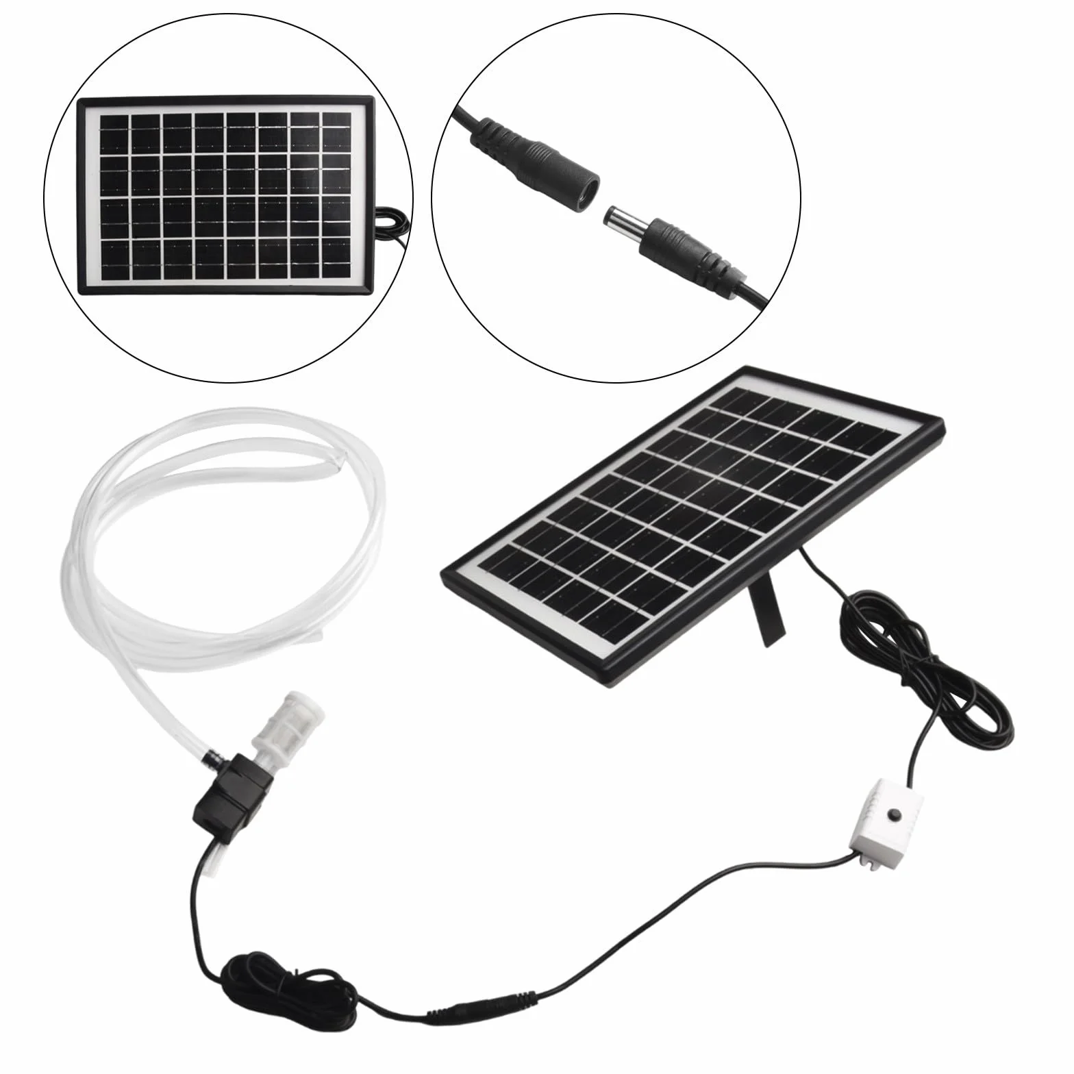 Pompe à eau solaire 6W 9V Panneau solaire 12V Pompe submersible Débit 240 L/h pour aquarium étang fontaine