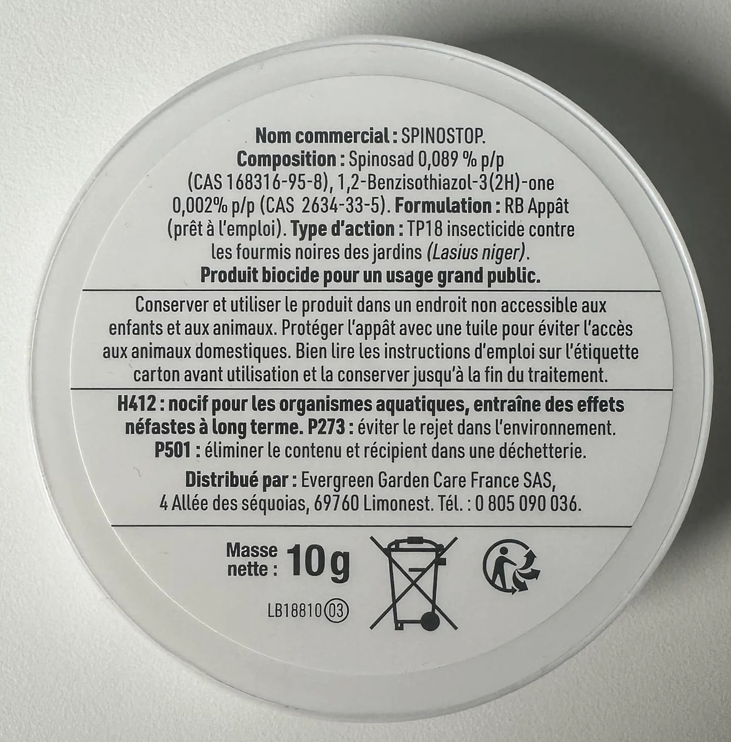 KB HOME DEFENSE Spinostop Anti-Fourmis Appâts 4x10g – Élimine Nid Larves – Spinosad Intérieur Extérieur