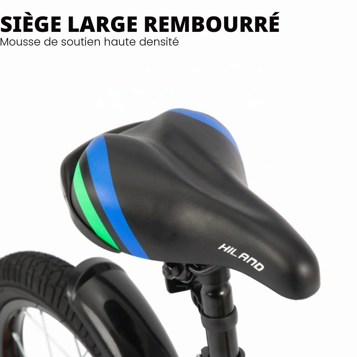 HILAND Hawk Vélo Enfant 12/14/16 Pouces, 2-6 Ans, pour Fille et Garçon, avec Roues Stabilisatrices, Frein à Main et Frein Rétropédalage, Plusieurs Couleurs