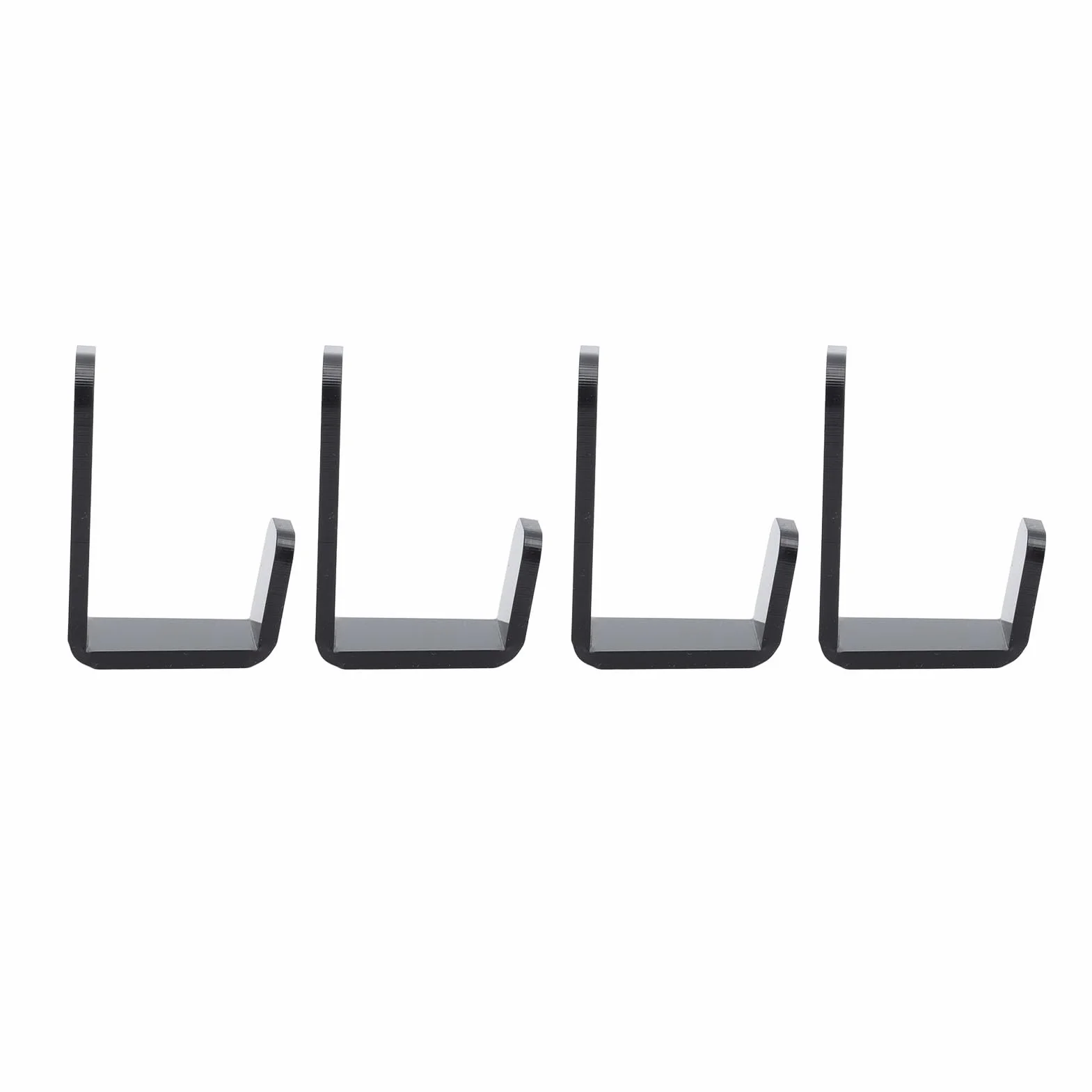 Lot de 4 supports muraux polyvalents pour crosse de hockey en acrylique noir