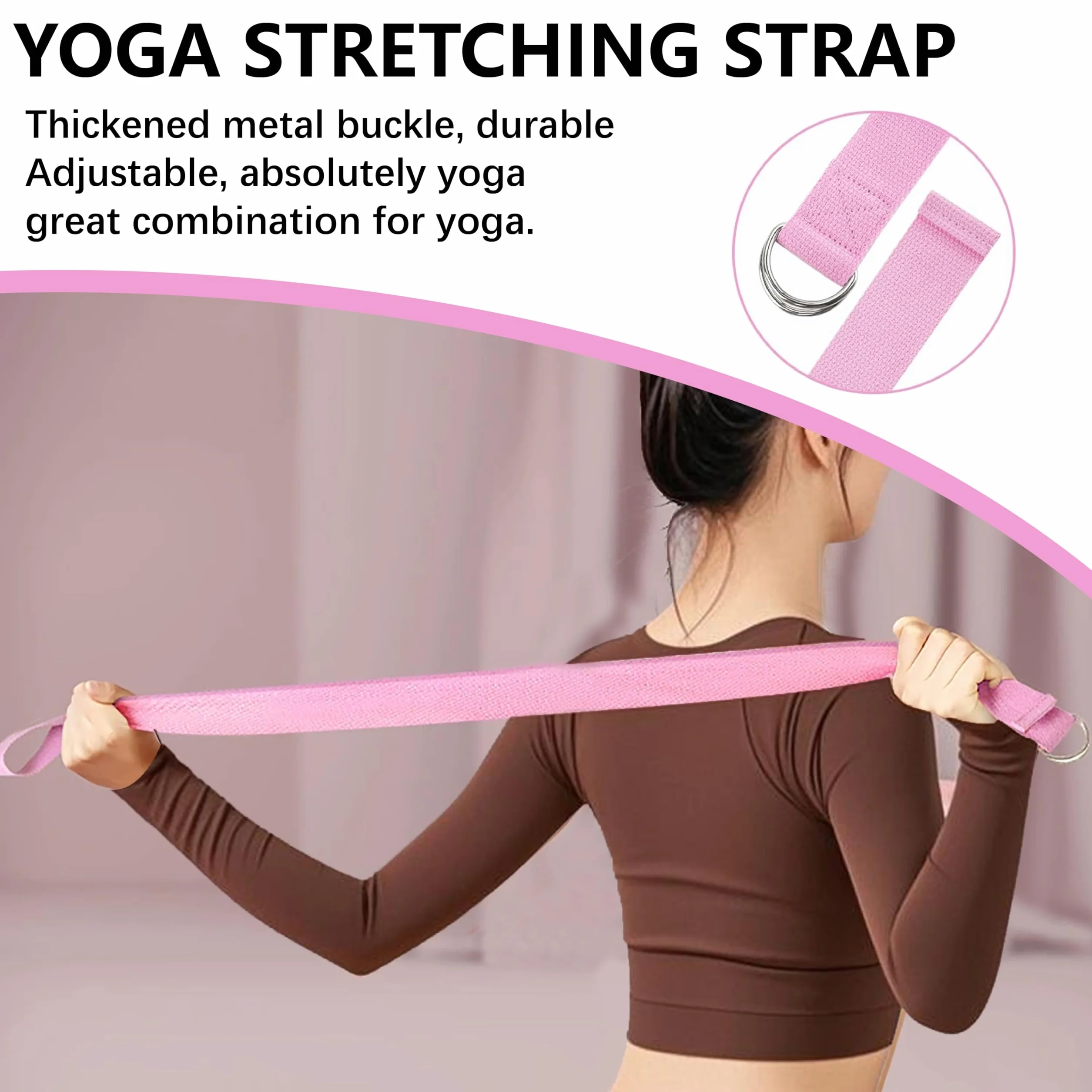 MAOMUN 6 Brique Yoga Brique De Yoga avec Elastique Musculation et Sangle, Antidérapants Ensemble Bloc Block Bloc Mousse, Doux Et Légers Kit pour Equilibre Etirement Pilates