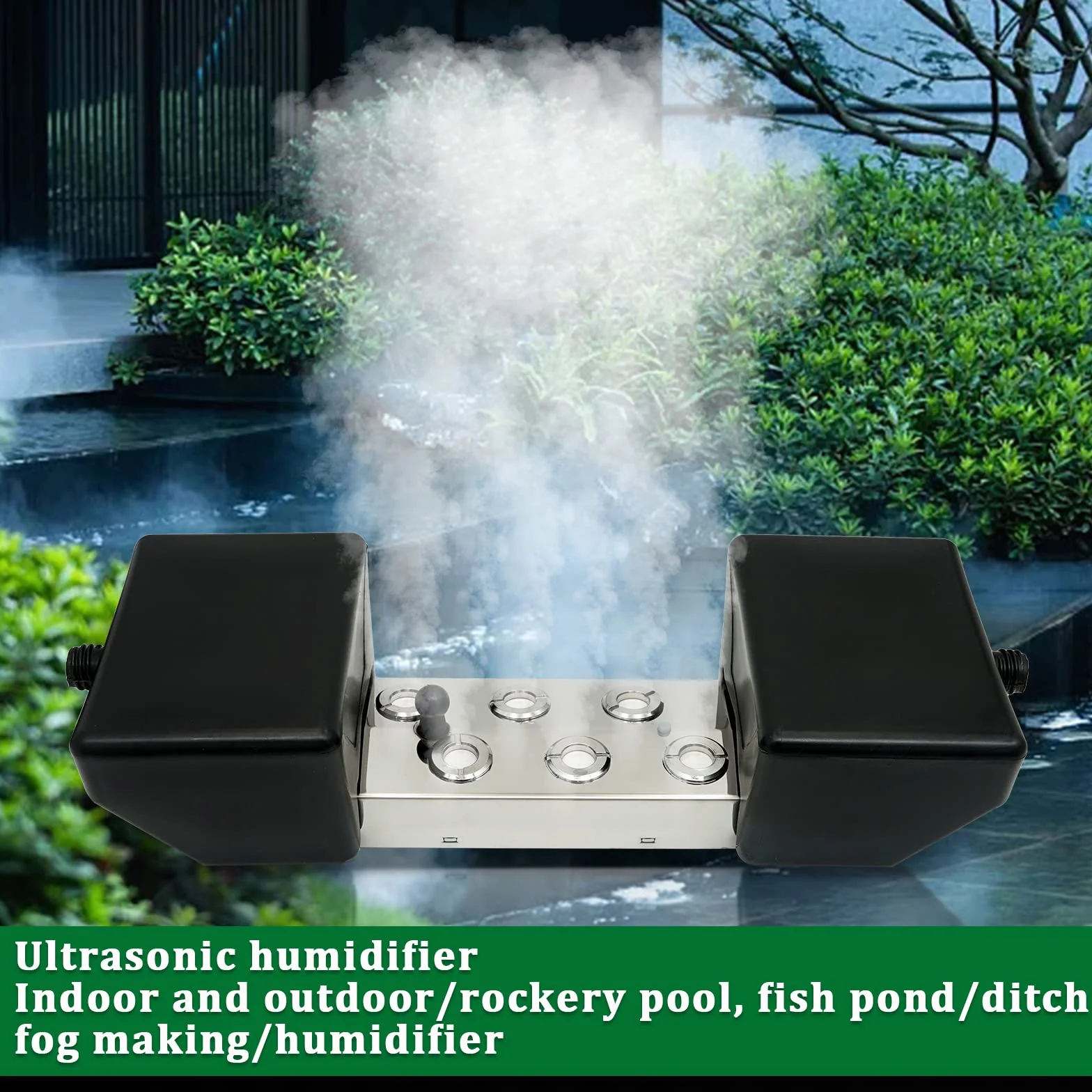 Appareil à fumée ultrasonique 6 têtes 5.5 l/h 250 W étanche pour Patio Humidificateur Serre