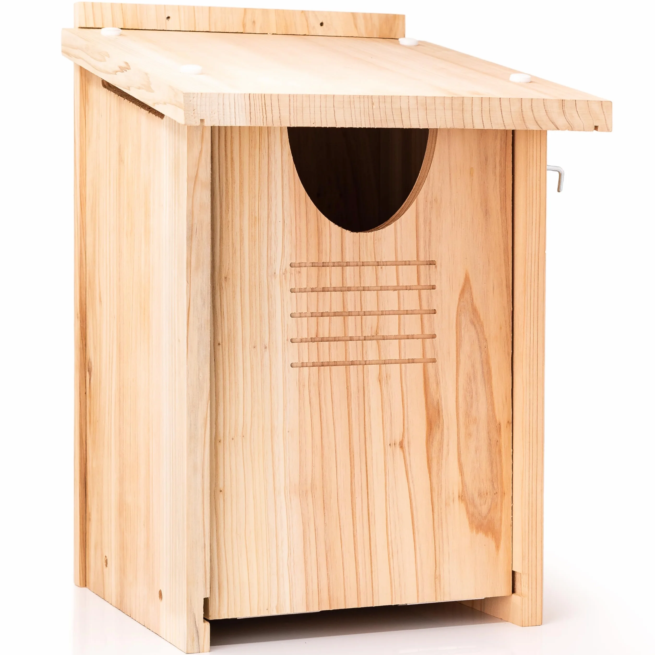 WHITEHORSE Grande Maison pour Chouettes en Bois de Cèdre 41 x 30 x 28 cm