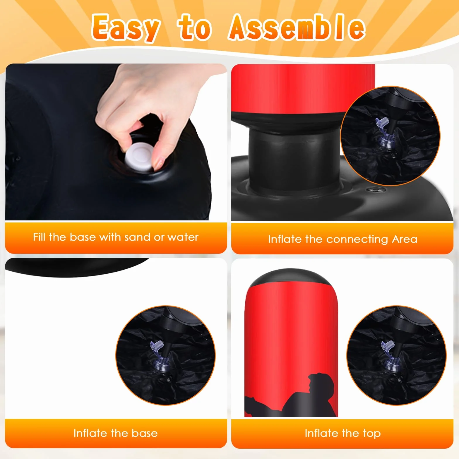Ninonly Sac de Frappe Enfant 160cm avec Gants et Pompe Punching Ball Enfants pour Karaté Taekwondo Idéal pour Garçons et Filles de 3 à 12 Ans Punching Ball Bureau Parfait