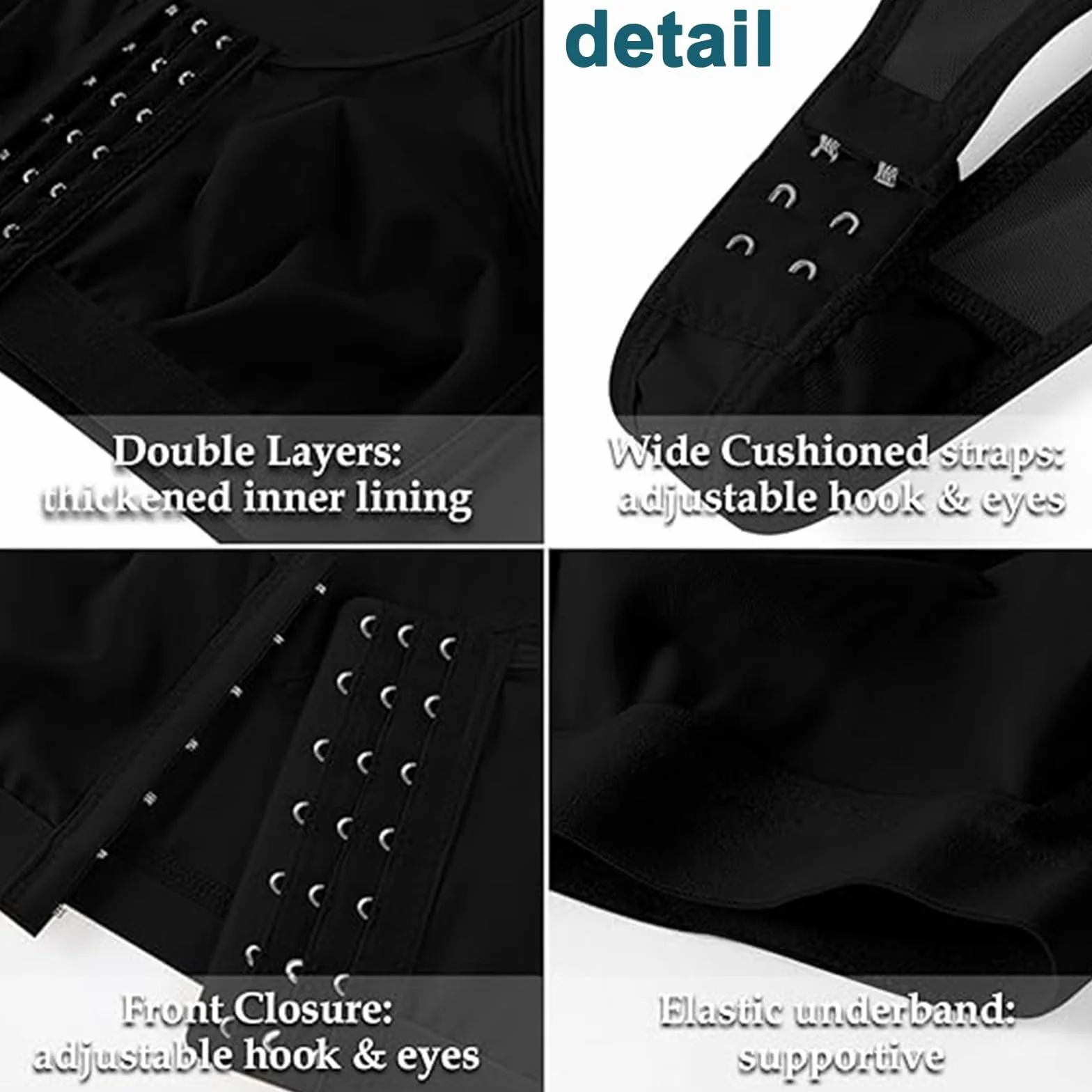 Forme Science Soutien-Gorge Posture Correcteur Femme Fermeture Avant Posture Soutien sans Fil Couverture Complète Soutien-Gorge Sport 2 Débardeur Manga