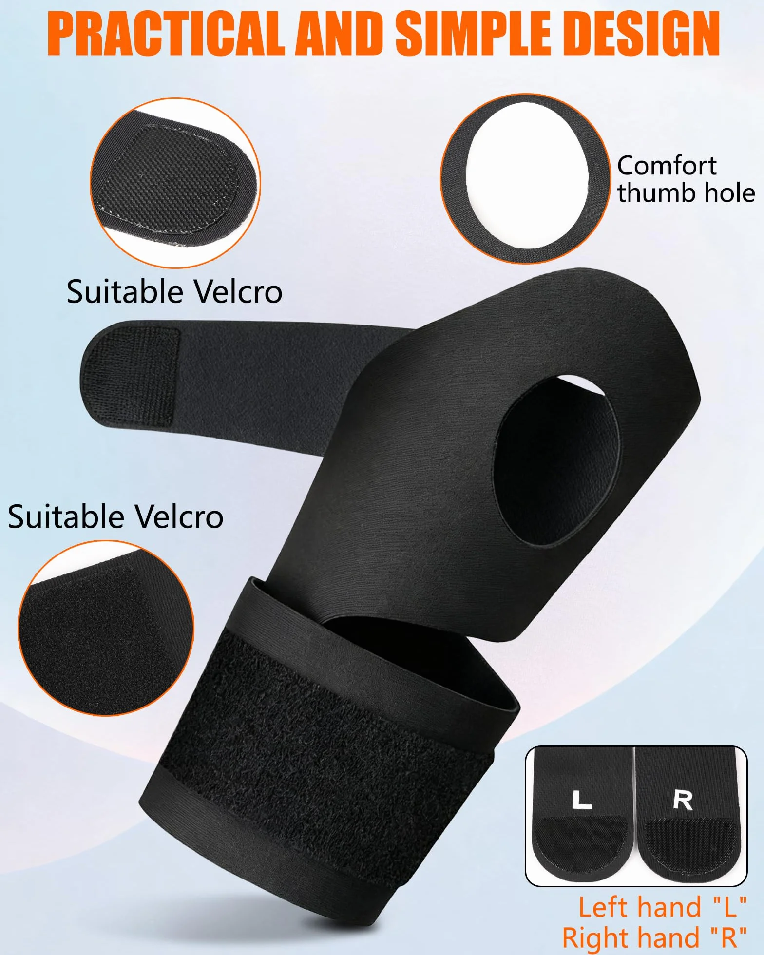 Bandage Poignet Musculation Réglables, Wrist Wraps Sport Fitness Crossfit Gym Homme Femme