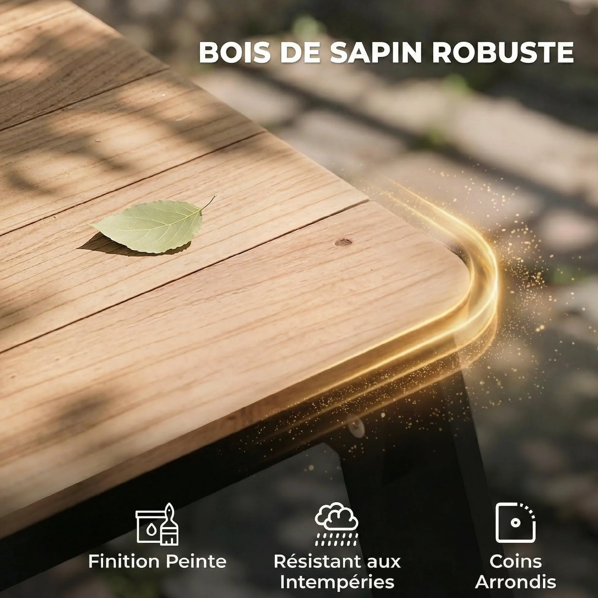 AIYAPLAY Table de Pique-Nique Enfants avec Parasol Amovible 3 en 1 Salon de Jardin en Bois pour Enfants 3-6 Ans Charge 50 kg