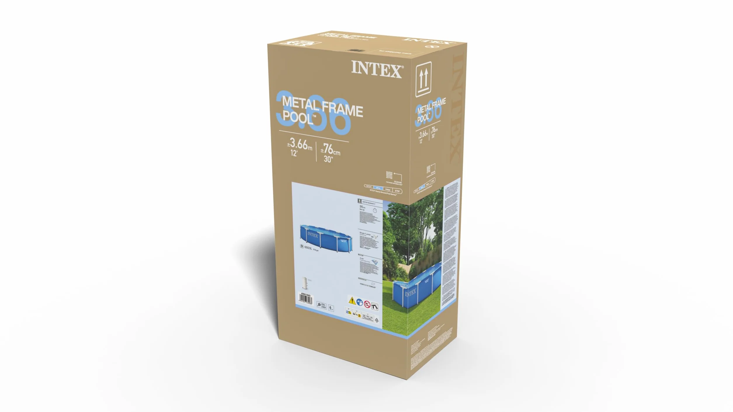 Intex Piscine 28212ND 3,66 m x 76 cm Structure métallique Pompe Filtration