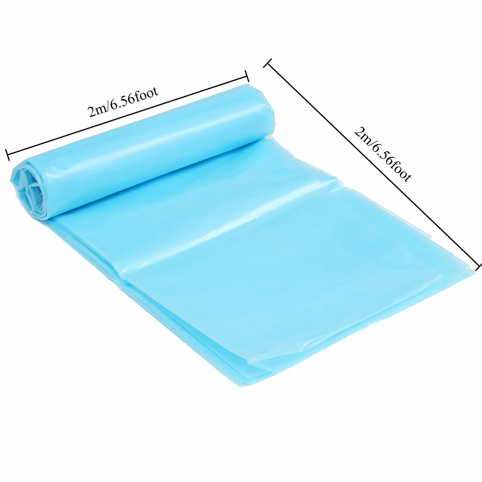 Revêtement de bassin en polyéthylène haute densité 0,2 mm Bleu clair 2 x 2 m pour bassins à poissons fontaines
