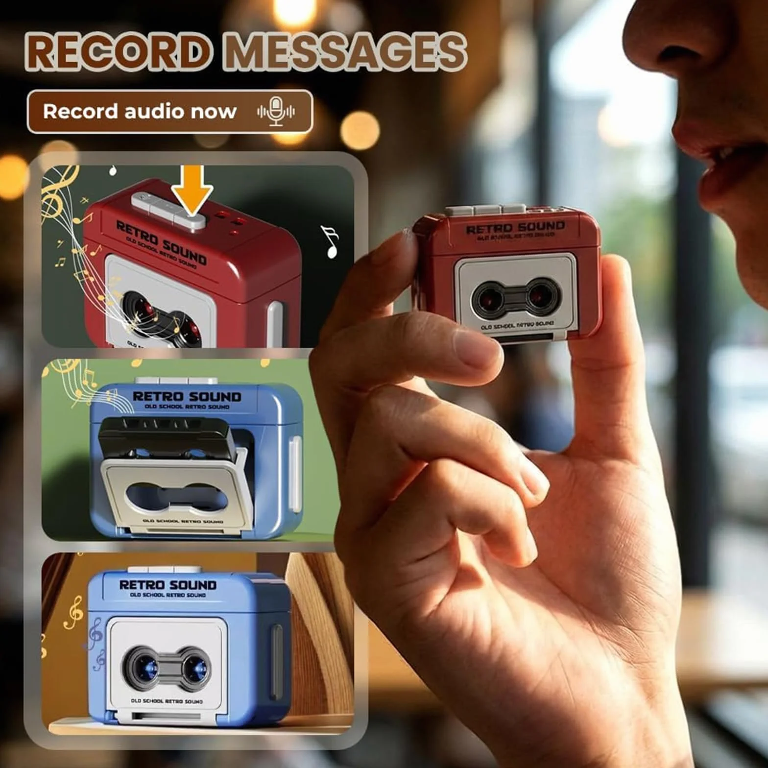2 Pcs Retro Cassette Audio Keychain, Porte Clé Stranger Hanging Thing, Bag Phone Charm, Enregistreur De Cassettes Rétro Mini Cassettes Clés, Microcassette Enregistrable Pour Les Sacs À Dos