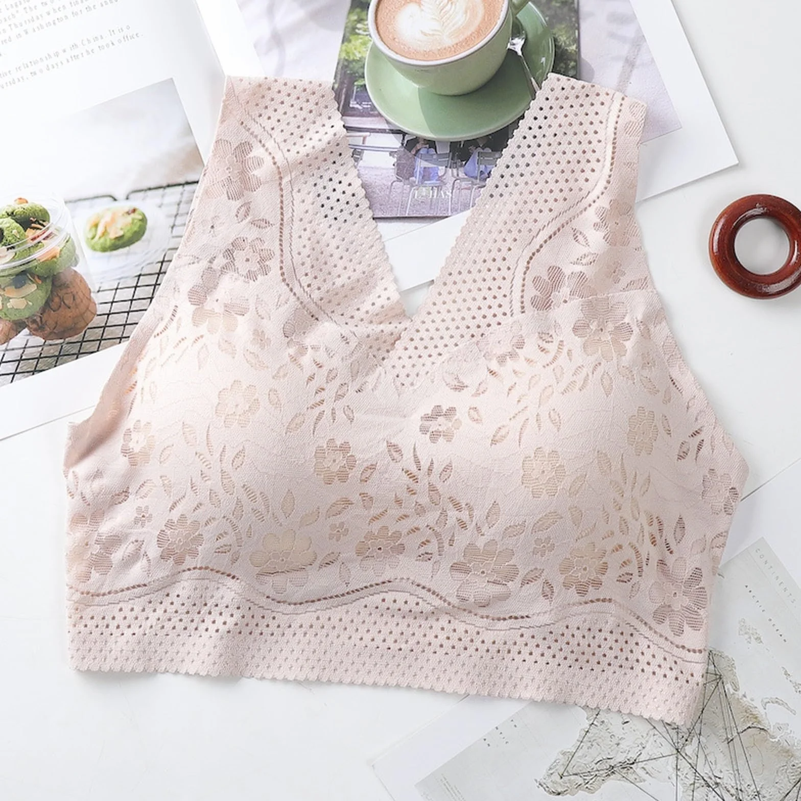 High Support Bras for Women Adjustable Strap Full Coverage No Underwire Wireless