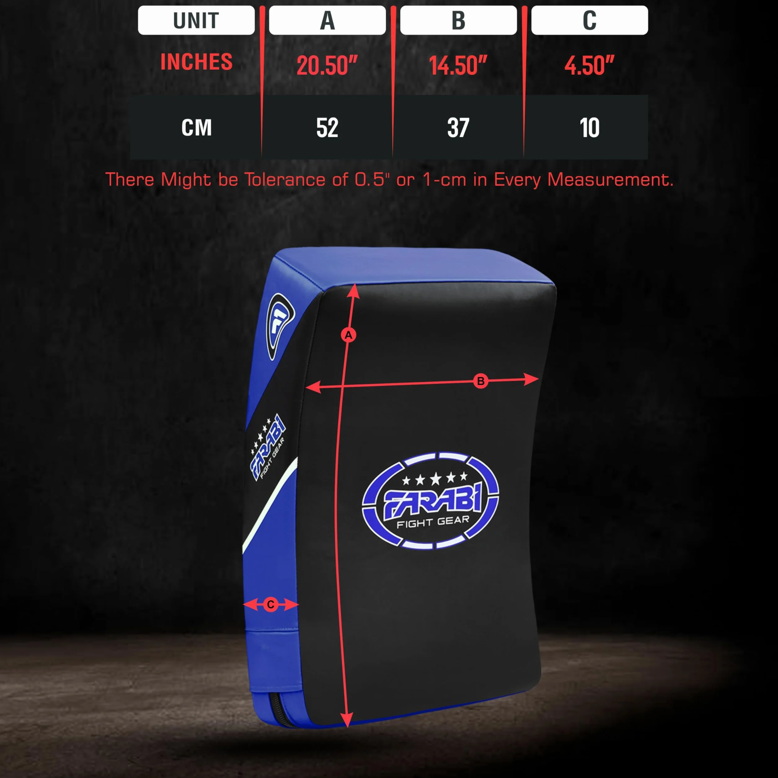 Farabi Sports Bouclier de Frappe MMA Muay Thai Arts Martiaux Hook & Jab Boxe Bouclier Training Target pao Kick Frappe Bouclier pao x 1 unité