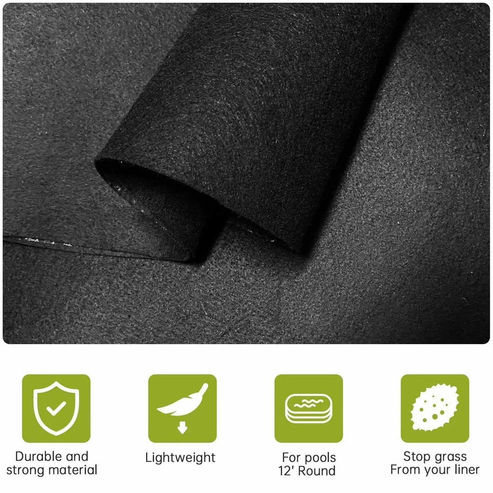 Tapis De Sol Piscine Geotextile Anti-perforation Protection Extérieure Rond Dalle Piscine Hôtels