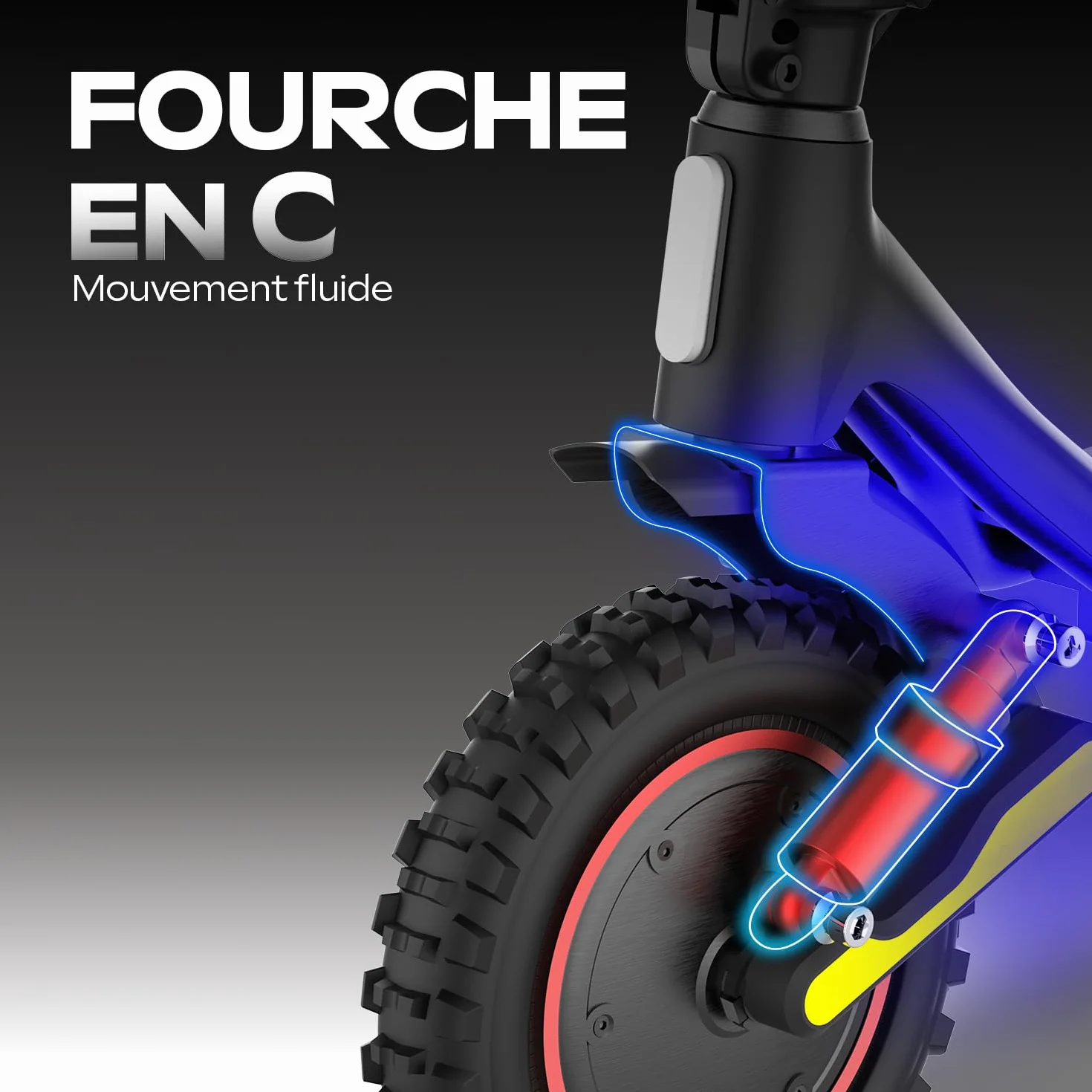 UrbanGlide Trottinette électrique 100 Shark 700W 10Ah Noir