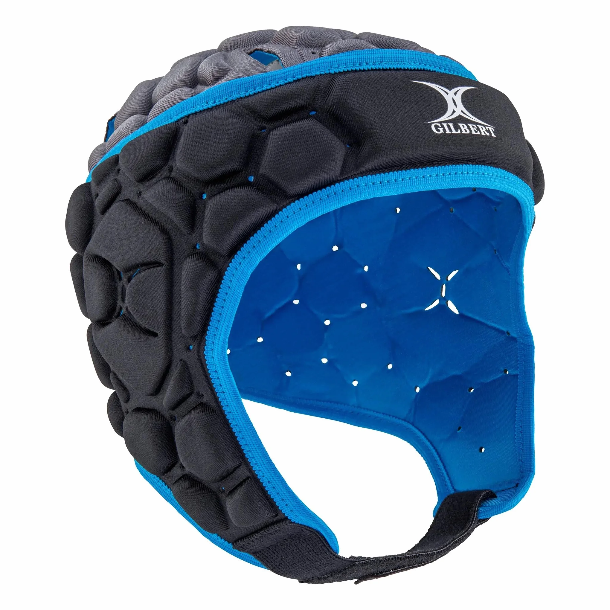 Casque Rugby Gilbert XP 250 Bleu électrique (Headguard), tailles senior/junior