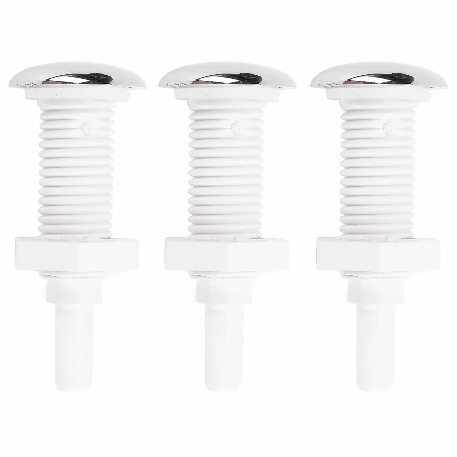Lot de 3 Buses d'air pour Baignoire en PVC 30 mm - Buse de Jet à Bulles Droite de Rechange