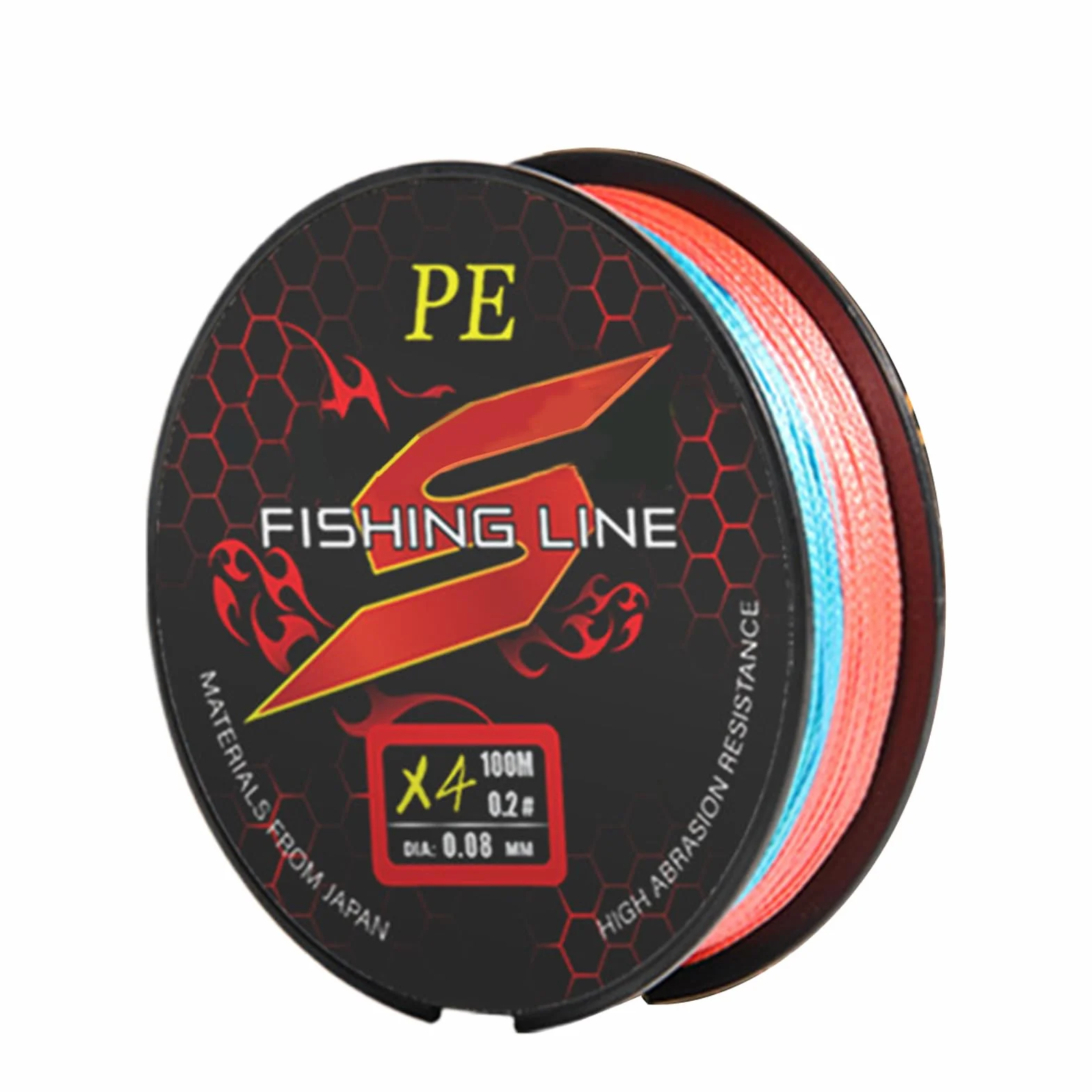 Ligne de Pêche - Fil de Pêche Haute Densité - Résistante À l'abrasion 4 Brins pour Bar, Truite, Bateau, Rivage, Eau Douce