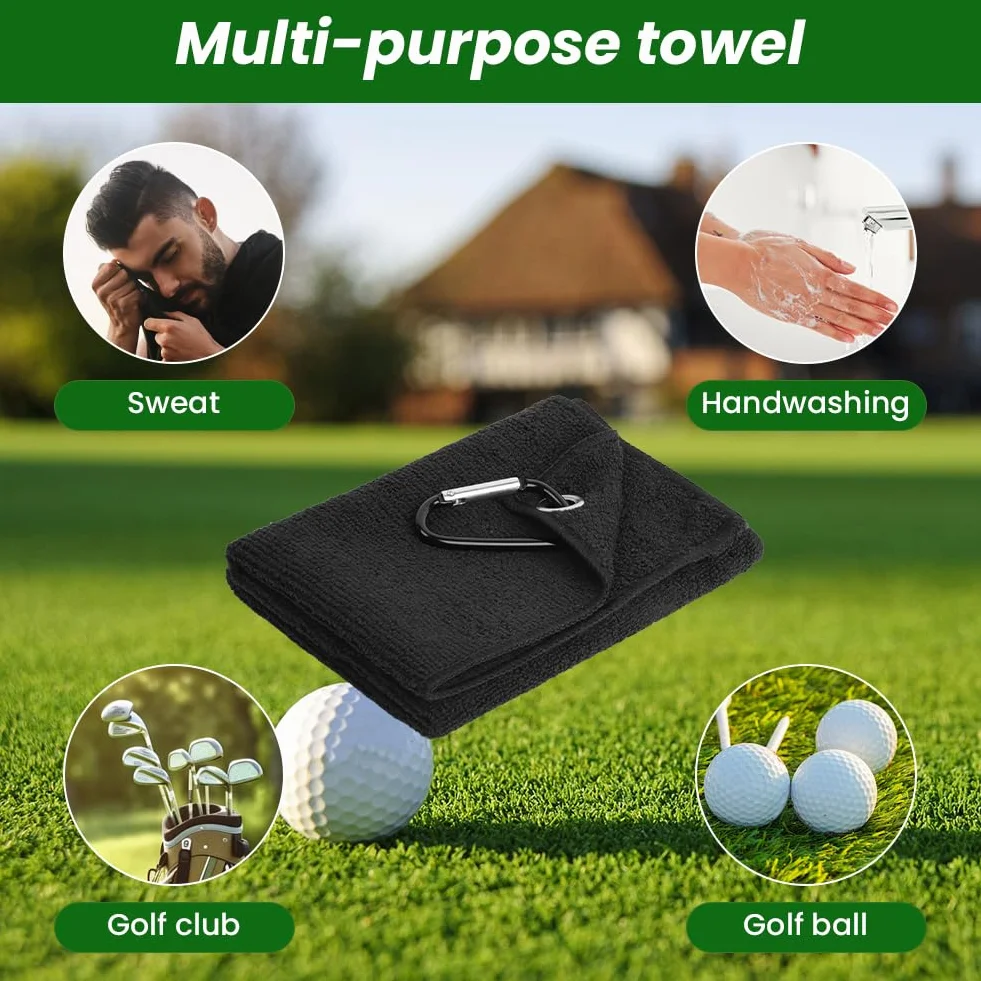 flintronic Kit de Nettoyage pour Club de Golf avec Brosse et Serviette Microfibre