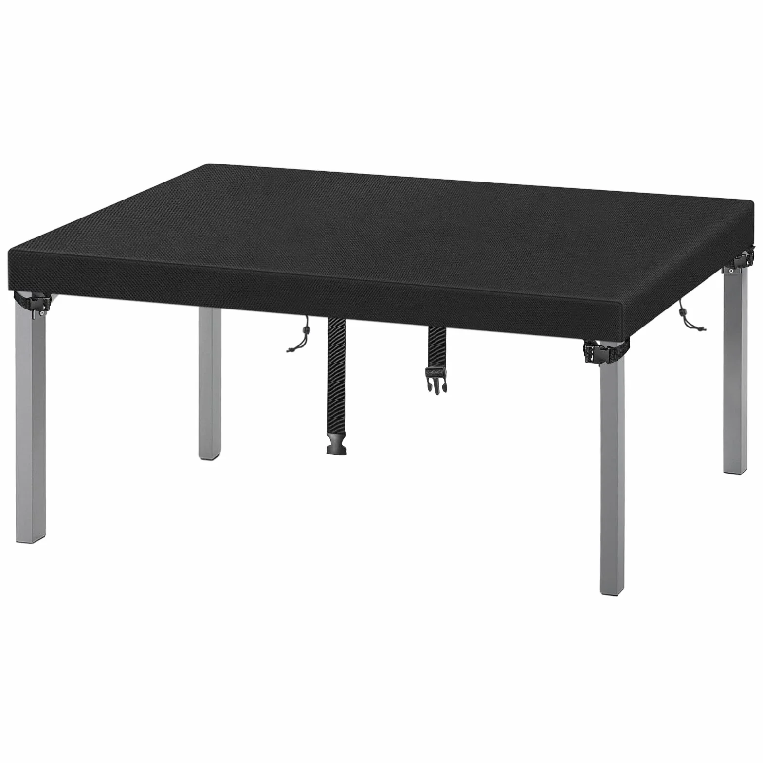Housse pour table de jardin noire 180x100x15 cm imperméable tissu Oxford 420D