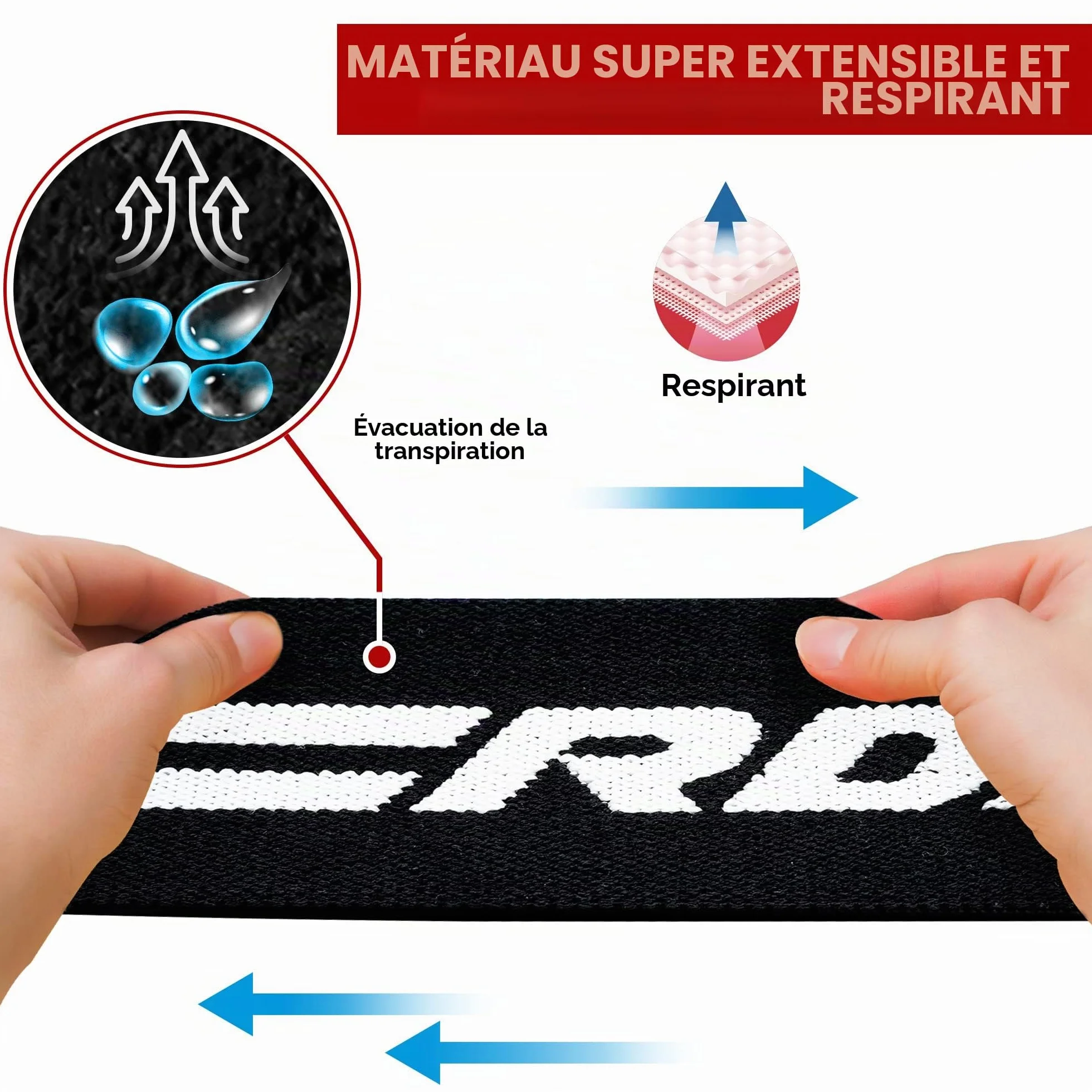 RDX Genouillère Bandage Musculation Fitness Protège Genou,Approuvé par IPL et USPA,Sangles de Genou pour Haltérophilie Entraînement, Powerlifting, Squats,Élastique Sport Knee Wraps