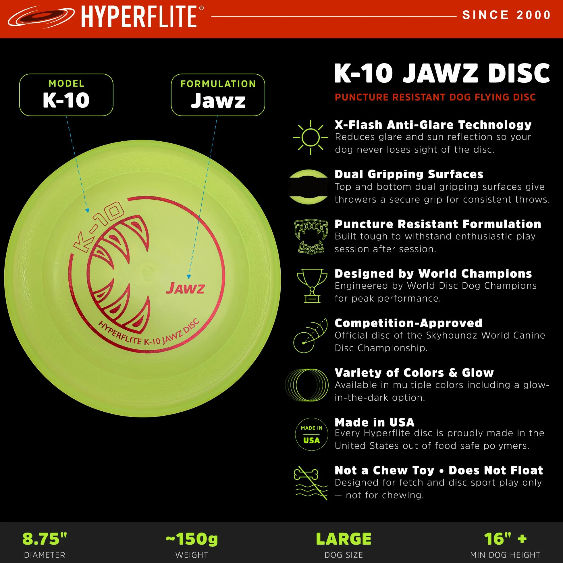Hyperflite Jawz Disc 8-3/10,2 cm Blueberry