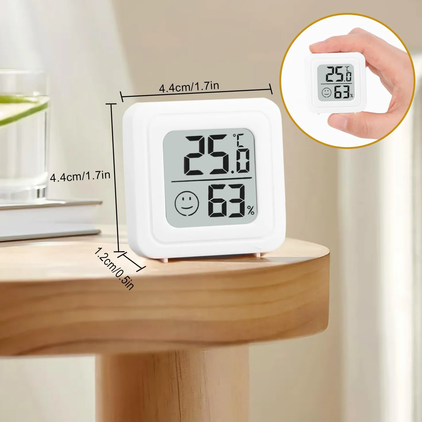 Thermomètre Hygromètre Intérieur Digital Haute Précision Moniteur Température Humidimètre 4 Pièces