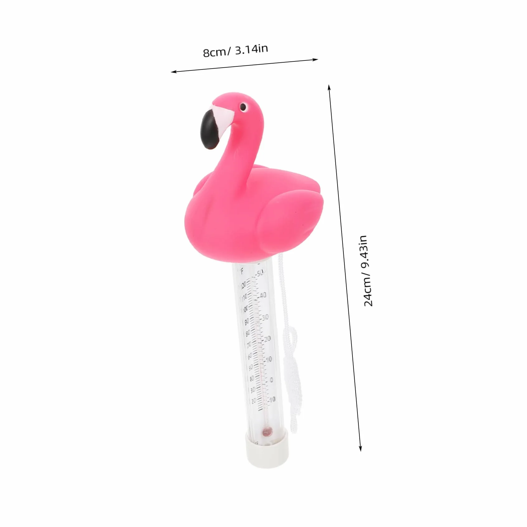 Thermomètre Flottant Forme Flamant Piscine Bain Mesure Rapide Température Eau