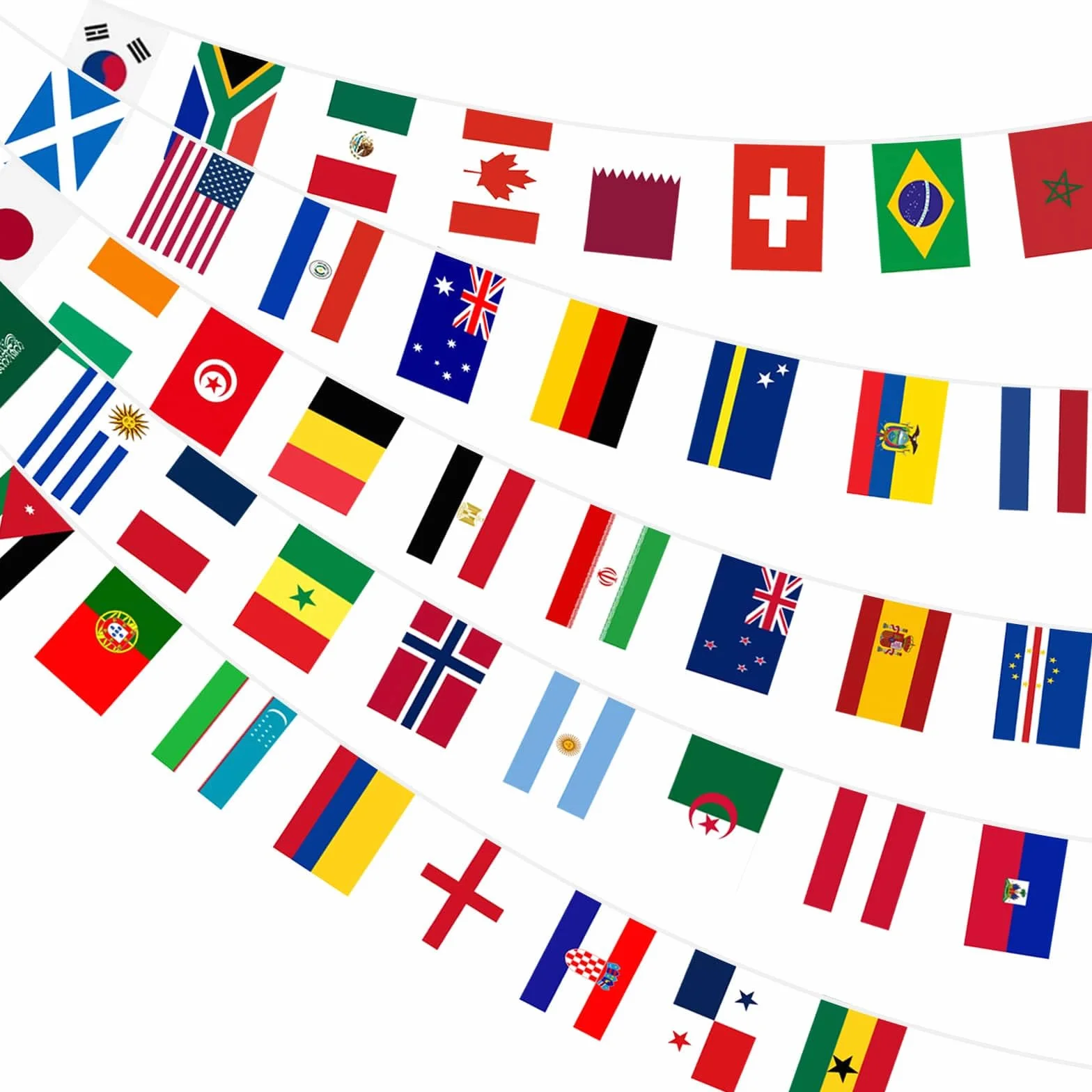 AhfuLife 48 Drapeaux du Monde Coupe du Monde Football 2026, Drapeaux République Tchèque Bosnie-Herzégovine Suède, 14 x 21 cm