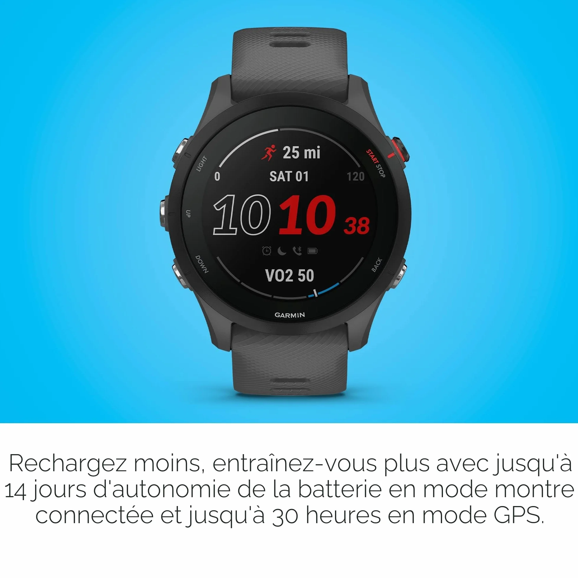 Garmin Forerunner 255 Montre intelligente GPS course à pied 46 mm gris ardoise