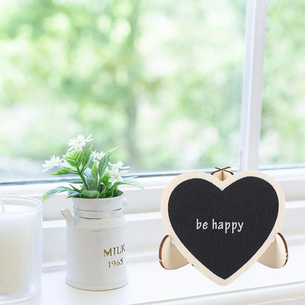 Tableau noir en forme de coeur Artisanat Décoration Mariage 10 pièces
