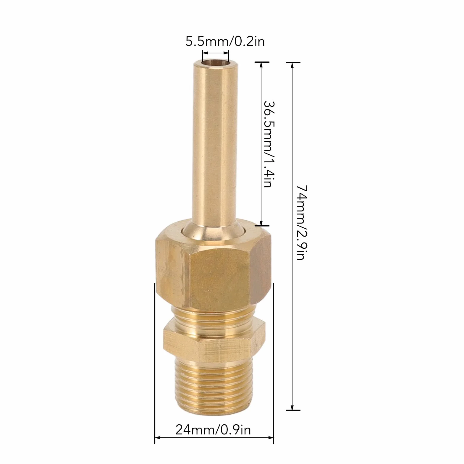 Buse de Fontaine en Cuivre Pur Hexagonale G3/8 pour Piscine Jet Direct
