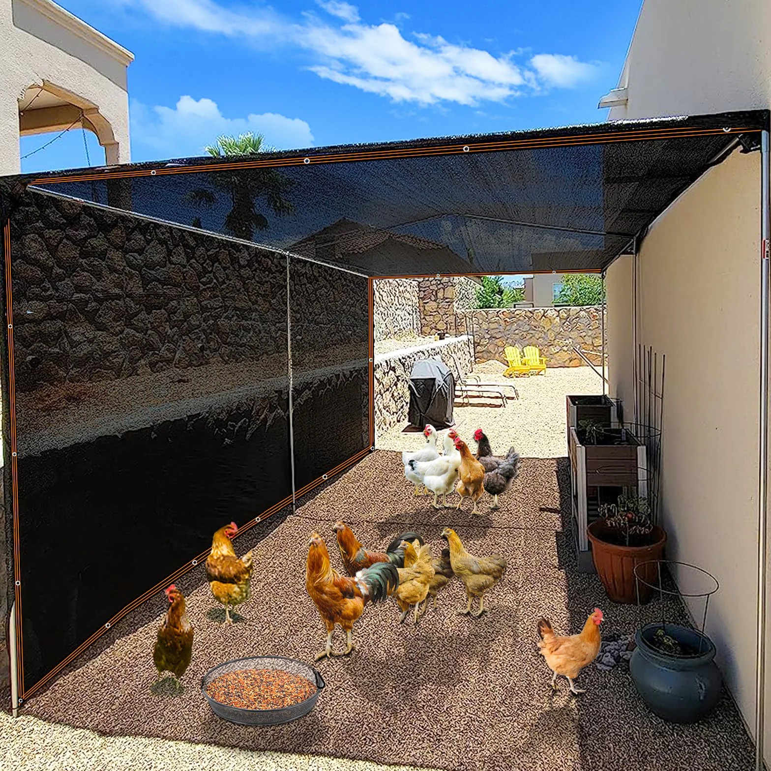 Filet D'Ombrage Extérieur UV Protection Solaire 3x4m