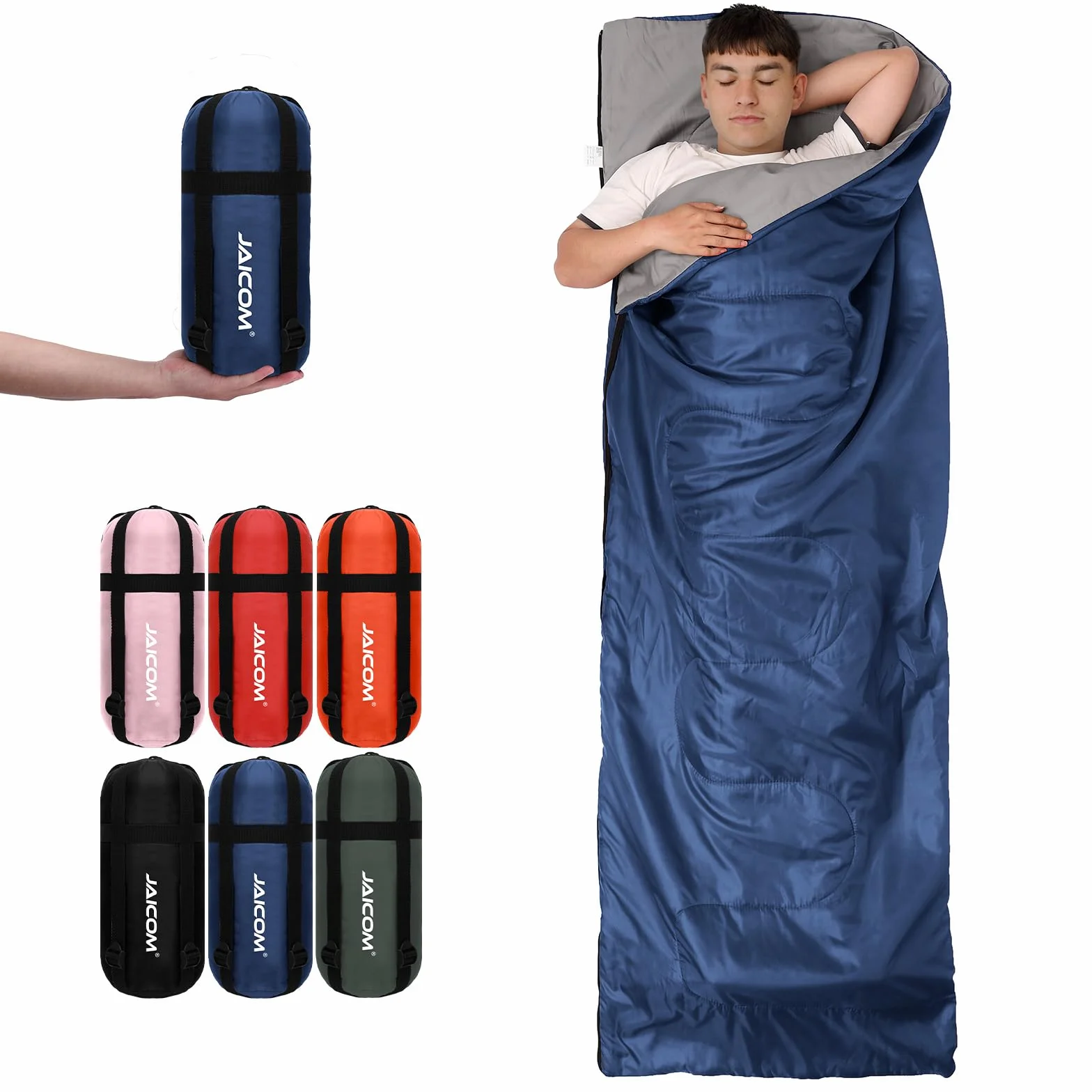 JAICOM Sac de Couchage Ultra Léger Compact 1 Personne Camping Randonnée