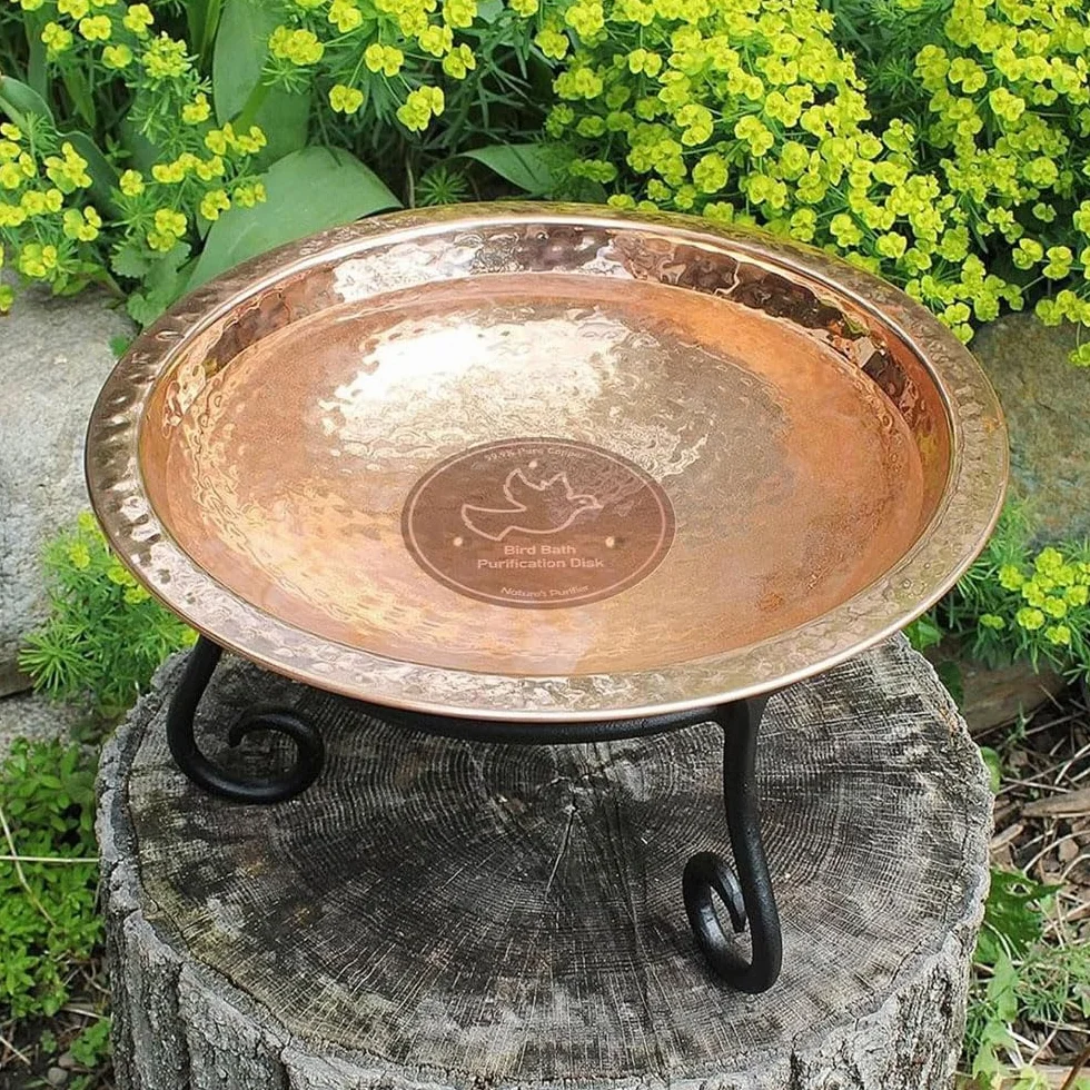 Disque en cuivre pur 99,99% pour bain d'oiseaux diamètre 100 mm