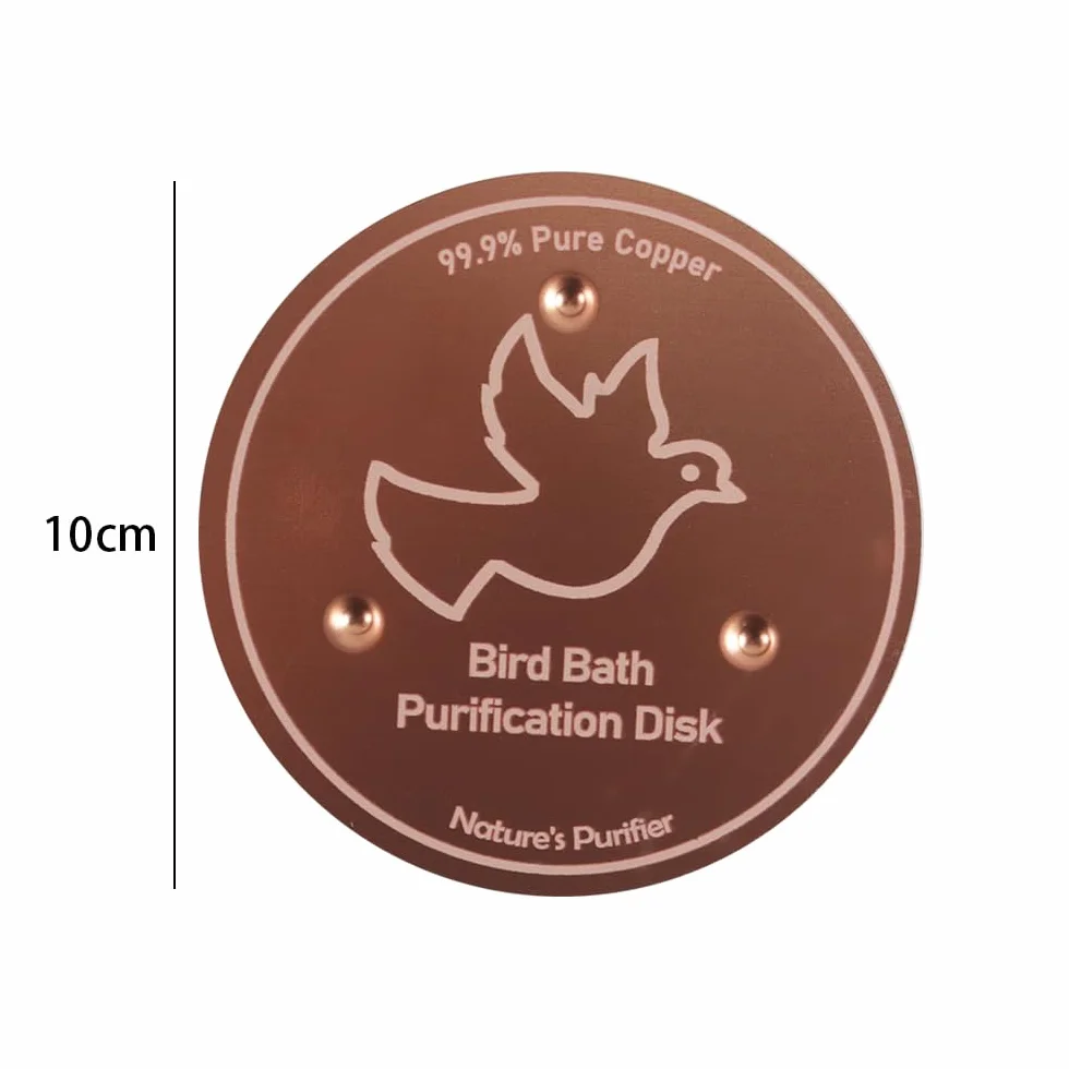 Disque en cuivre pur 99,99% pour bain d'oiseaux diamètre 100 mm