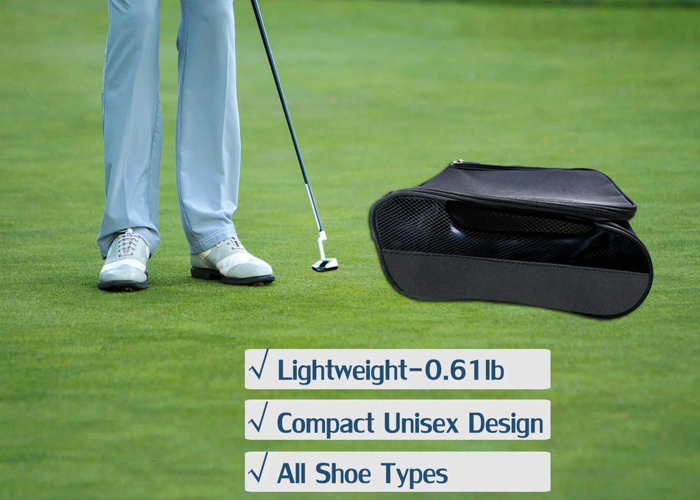 Sac à Chaussures de Golf pour Homme/Femme, Sac de Transport avec Ventilation