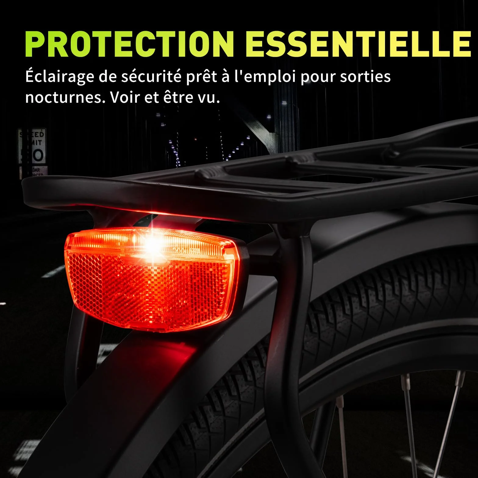 Feu arrière vélo COCOLUMEN LED 220-240° Large Faisceau, IPX4/5, 6-60V vélo électrique/vélo, StVZO