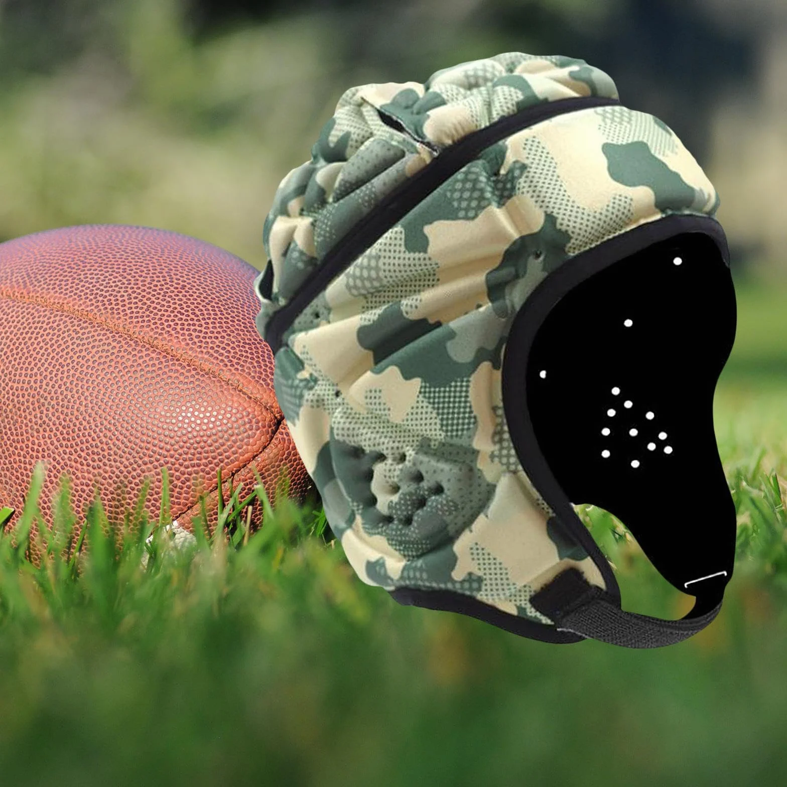 Rockible Casque de Rugby pour Enfants et Besoins Spéciaux - Garde-Tête Rembourré pour Football et Sports - Head Protector pour Gardien