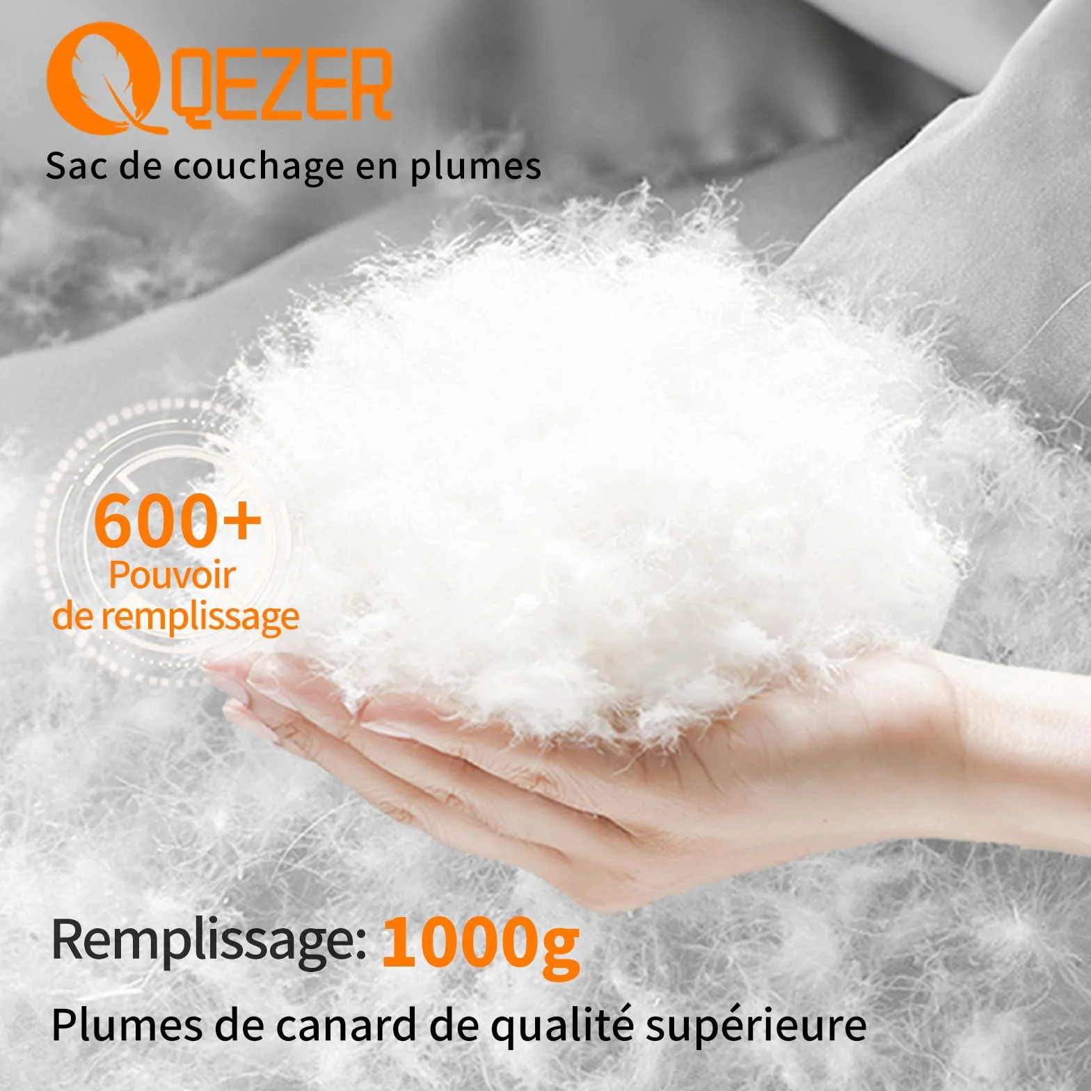 Sac de Couchage Adulte，en Duvet ，Sac de Couchage ultraléger 4 Saisons avec Petit Emballage pour Adultes et Enfants, Camping et randonnée de Plein Air