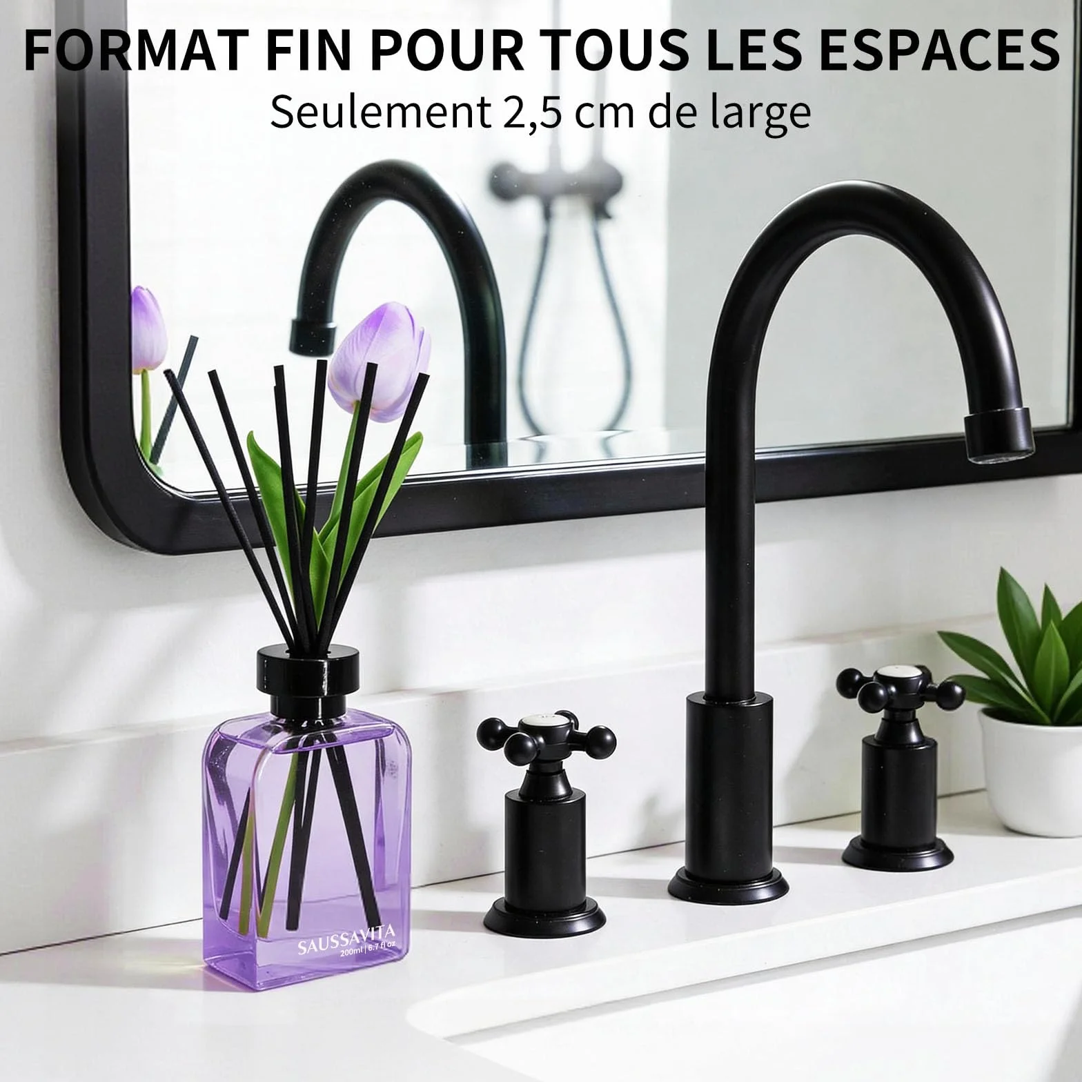 Diffuseur de Parfum Lavande 200ml avec Bâtonnets pour Maison