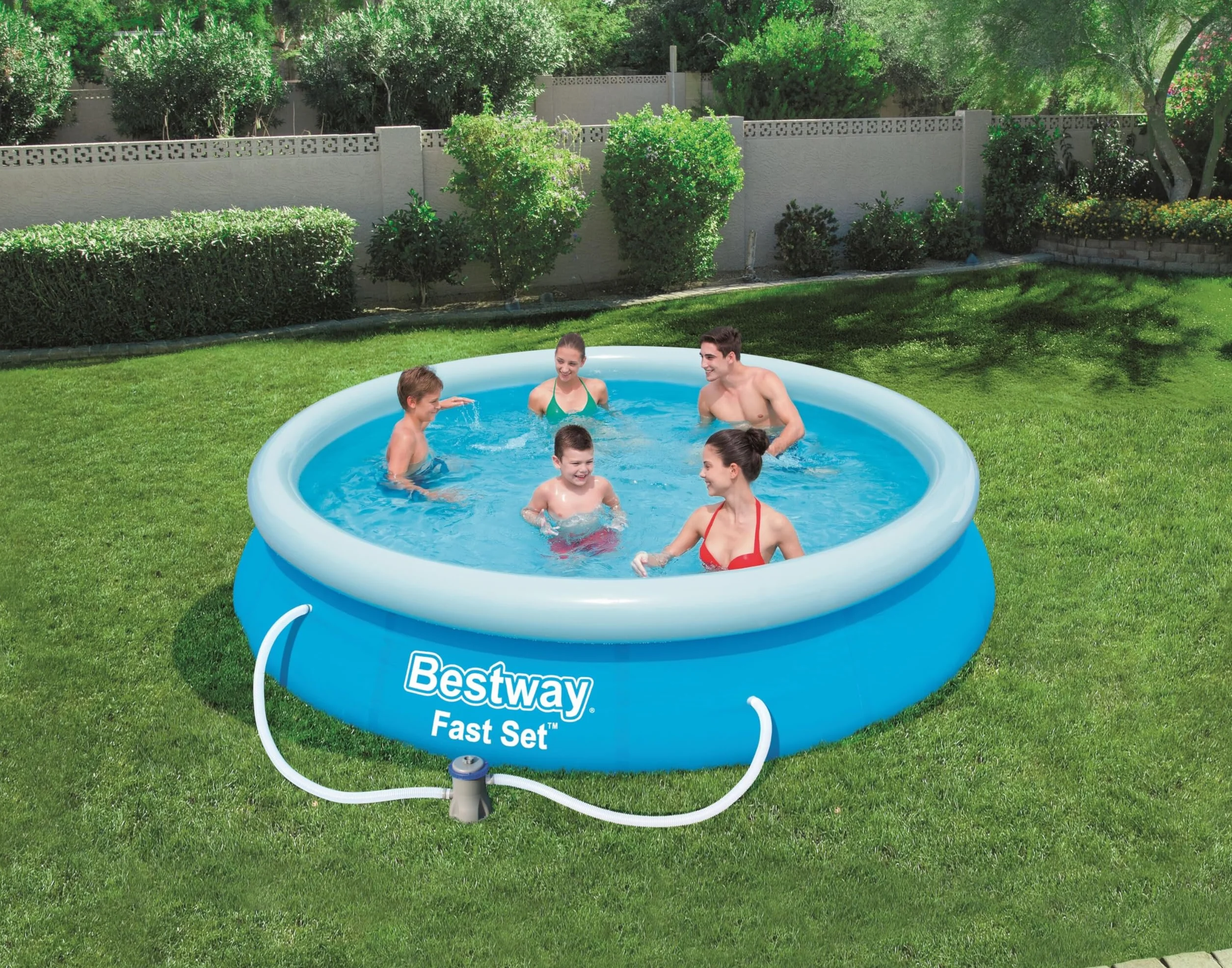 BESTWAY Piscine autoportante Ronde Fast Set 366 x 76 cm Filtration