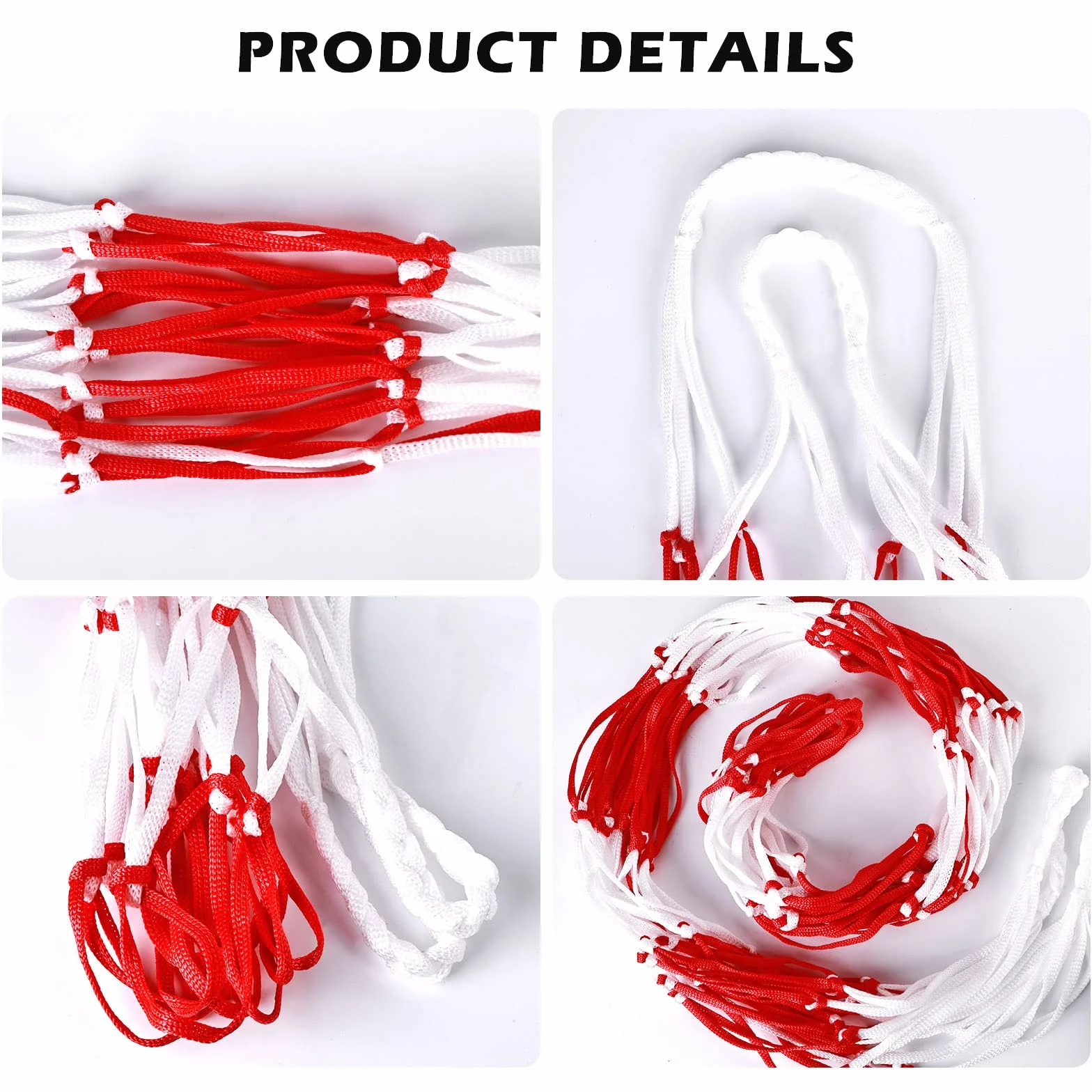 Vegena Lot de 4 filets pour balles de 10 à 15 balles - Portable - En nylon - Pour football, basketball, volley-ball, rugby, handball