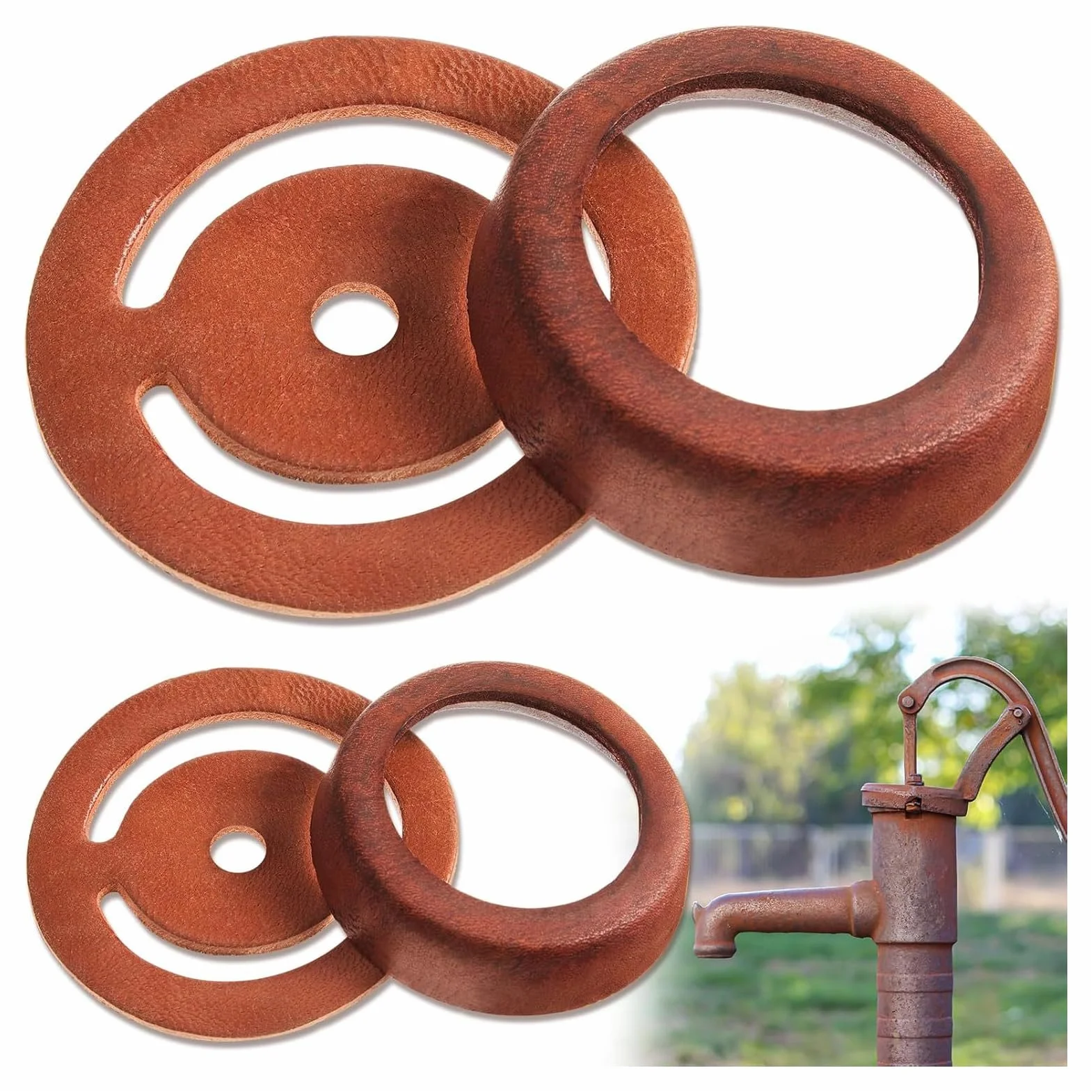 Pièces de rechange pompes à carafe, valves inférieures, gobelets cuir pour pompes à main réparation