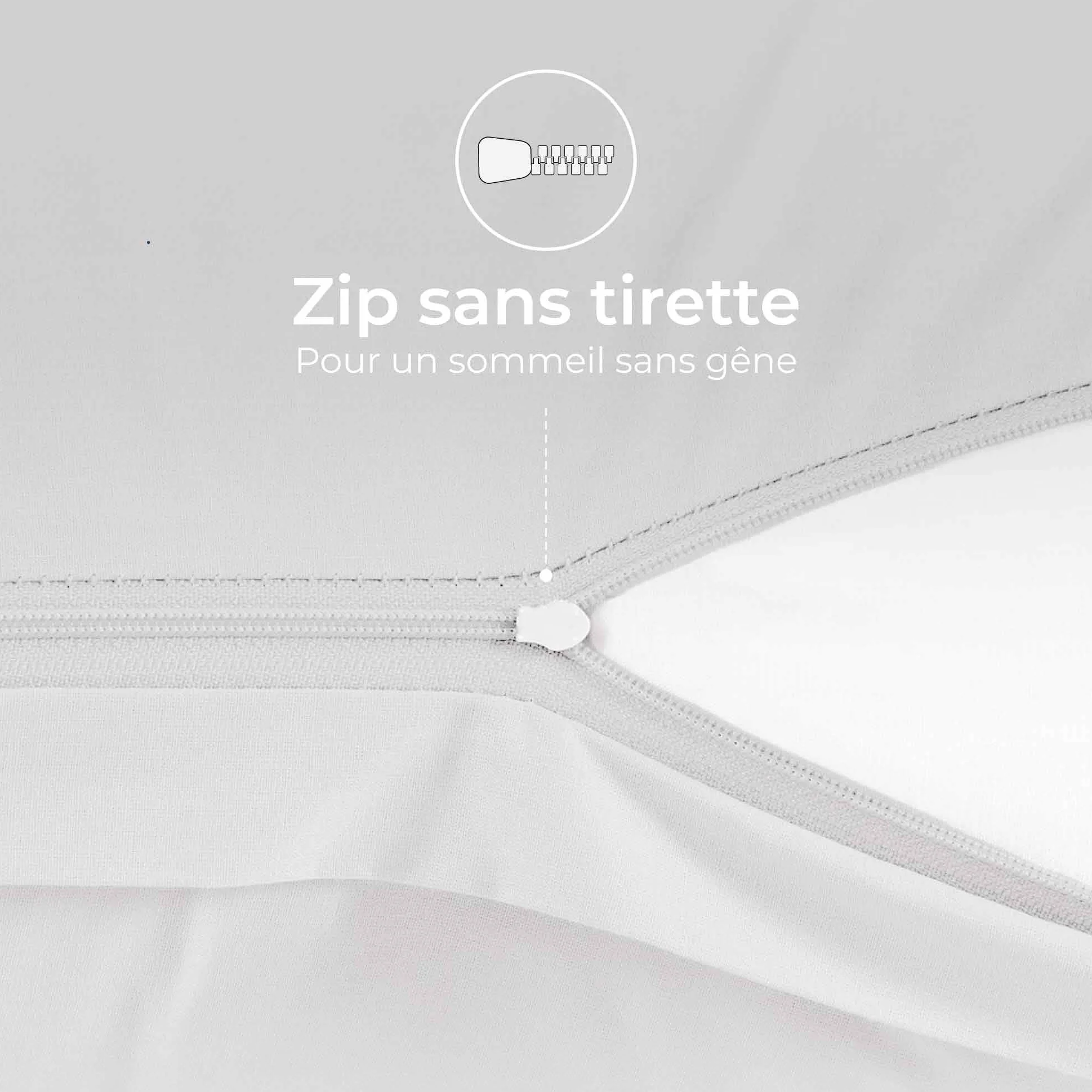 Taie Oreiller 50x70 Coton Renforcé Set de 2 Blanc 57 Fils/cm² Certifié Oeko Tex