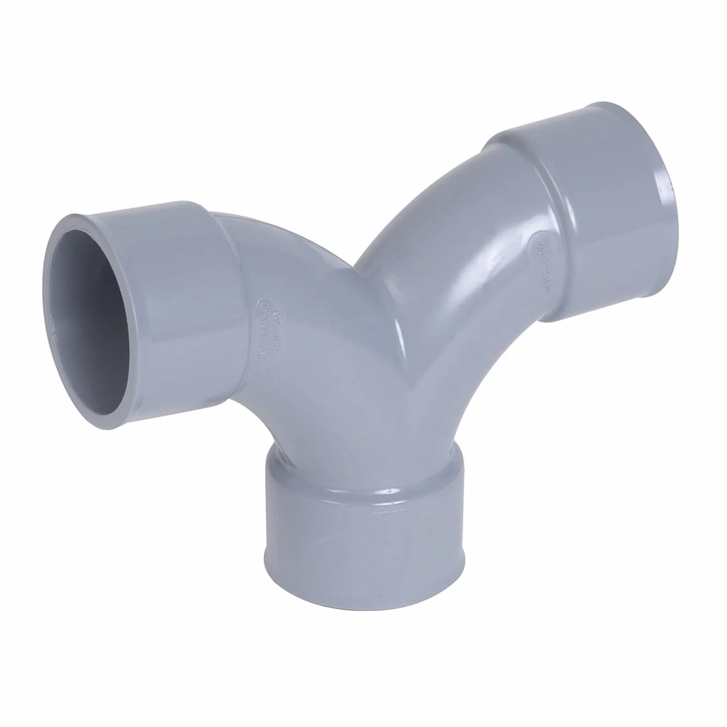 Coude femelle-femelle NICOLL double parallèle 87°30 PVC gris Ø 100 mm OT88