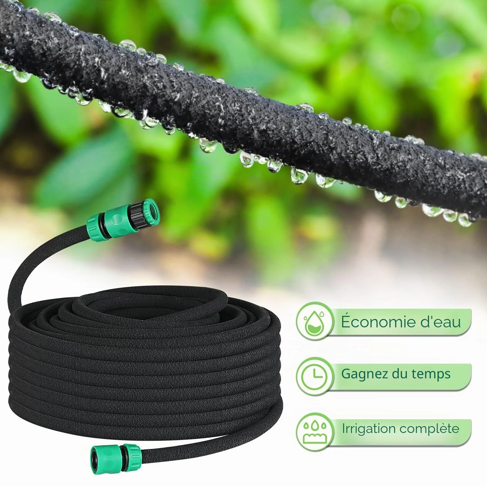 Tuyau Poreux Microporeux pour Irrigation Goutte à Goutte 50m
