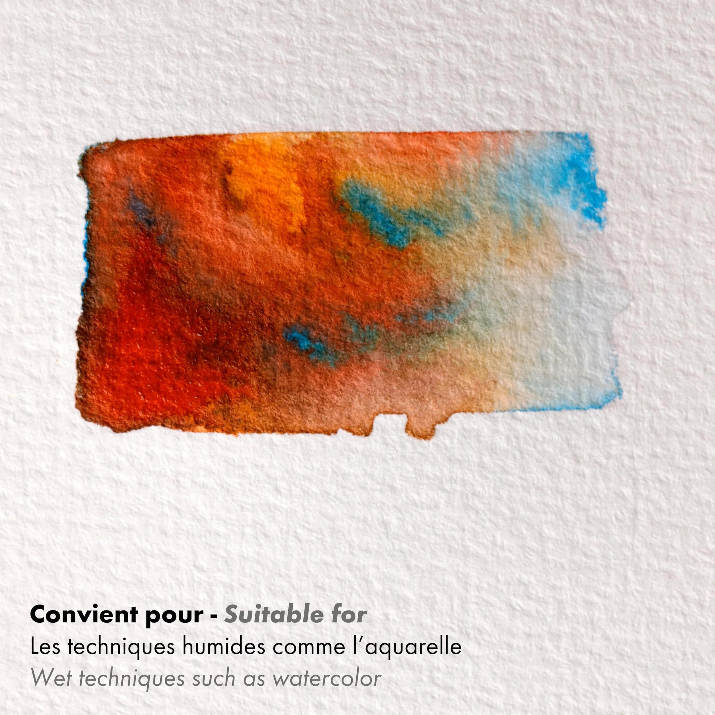 Clairefontaine 976102C Bloc spiralé micro-perforé Aquapad A5 14,8x21 cm 300g 25 Feuilles Papier Aquarelle Blanc Grain Moyen Fin